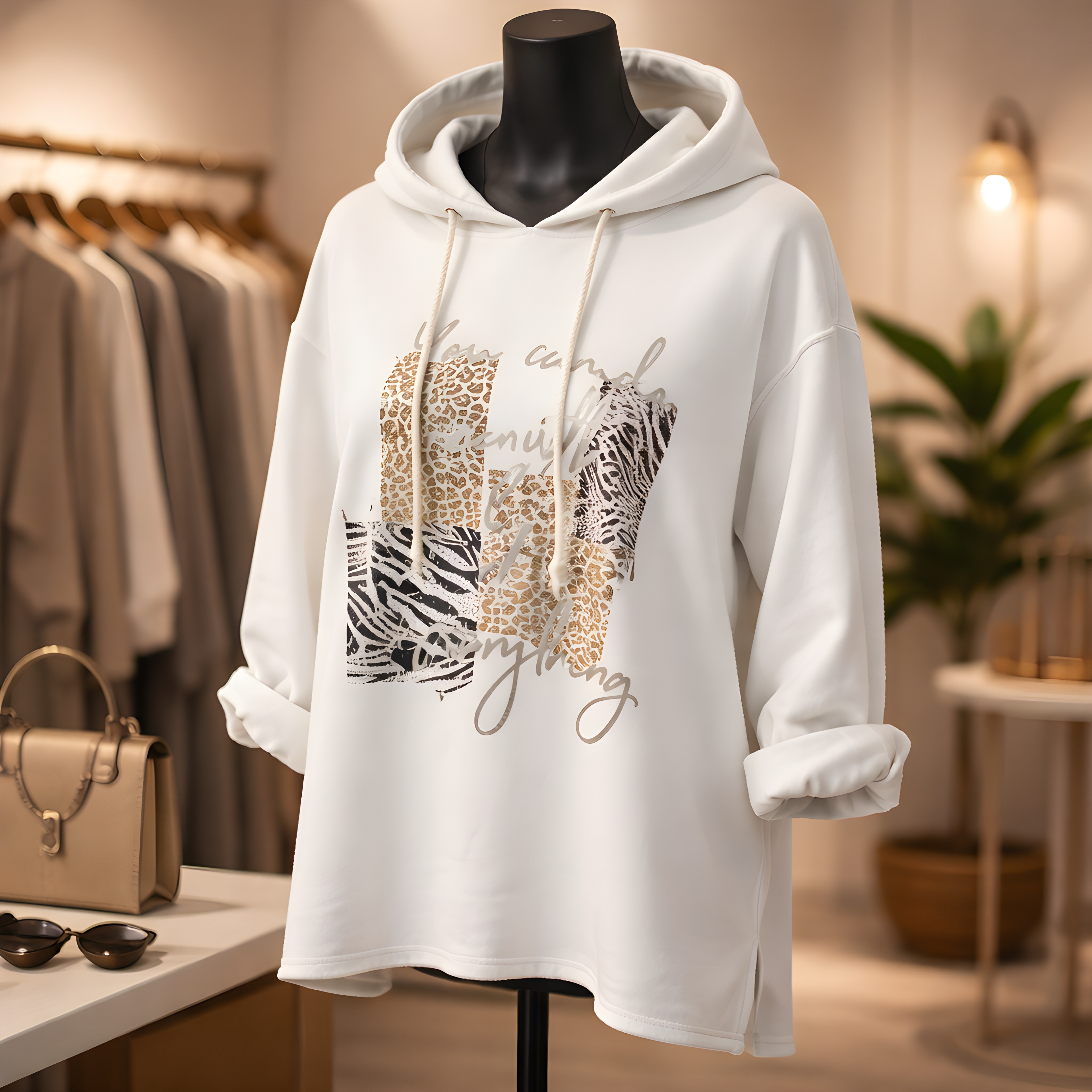 Stunning Hoodie with Sparkles on Front