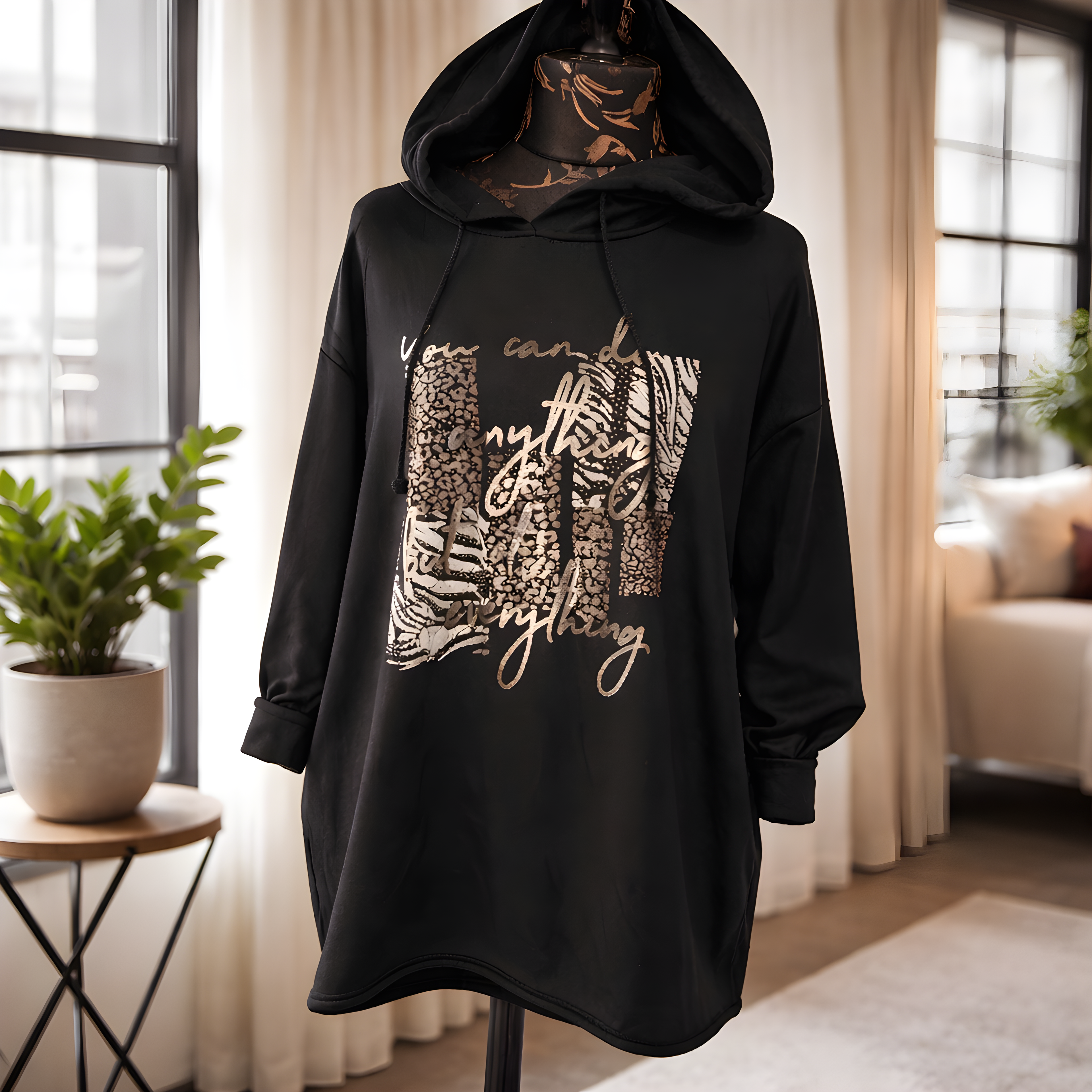 Stunning Hoodie with Sparkles on Front