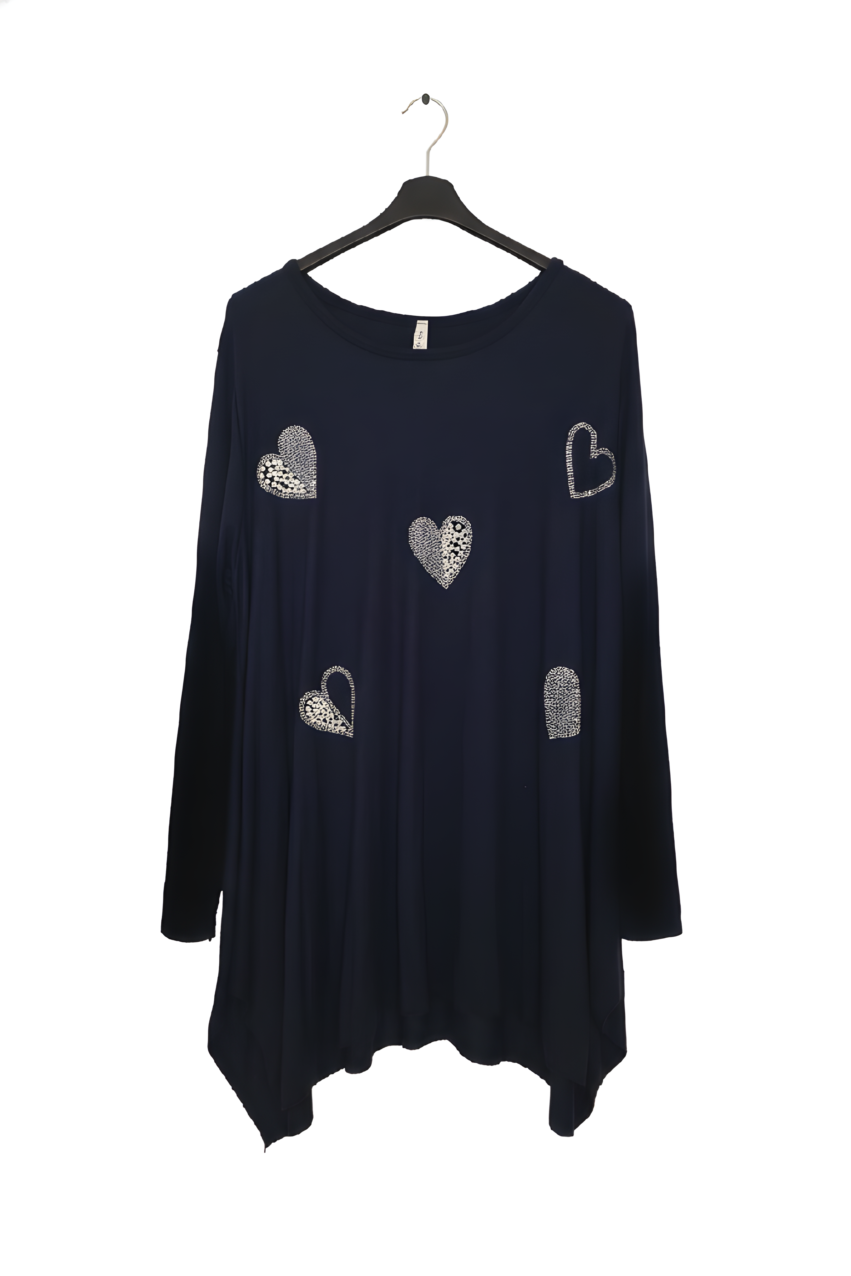 Tunic One size Shiny stones and Pearls on hearts