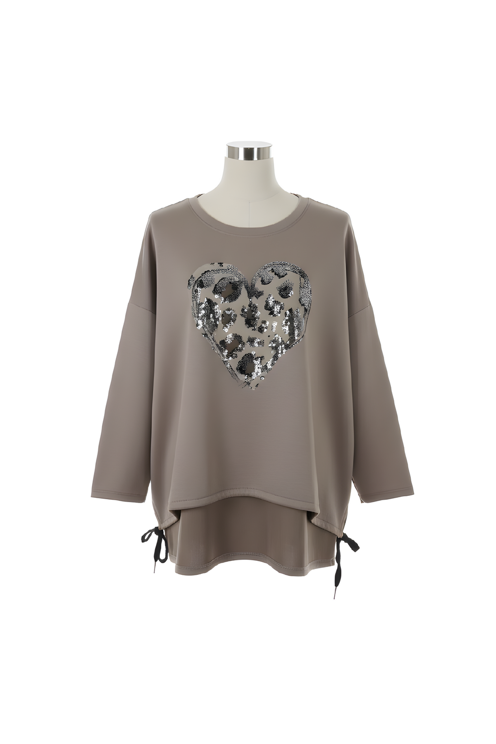 Soft Scuba Sweatshirt with Rhinestone Detail