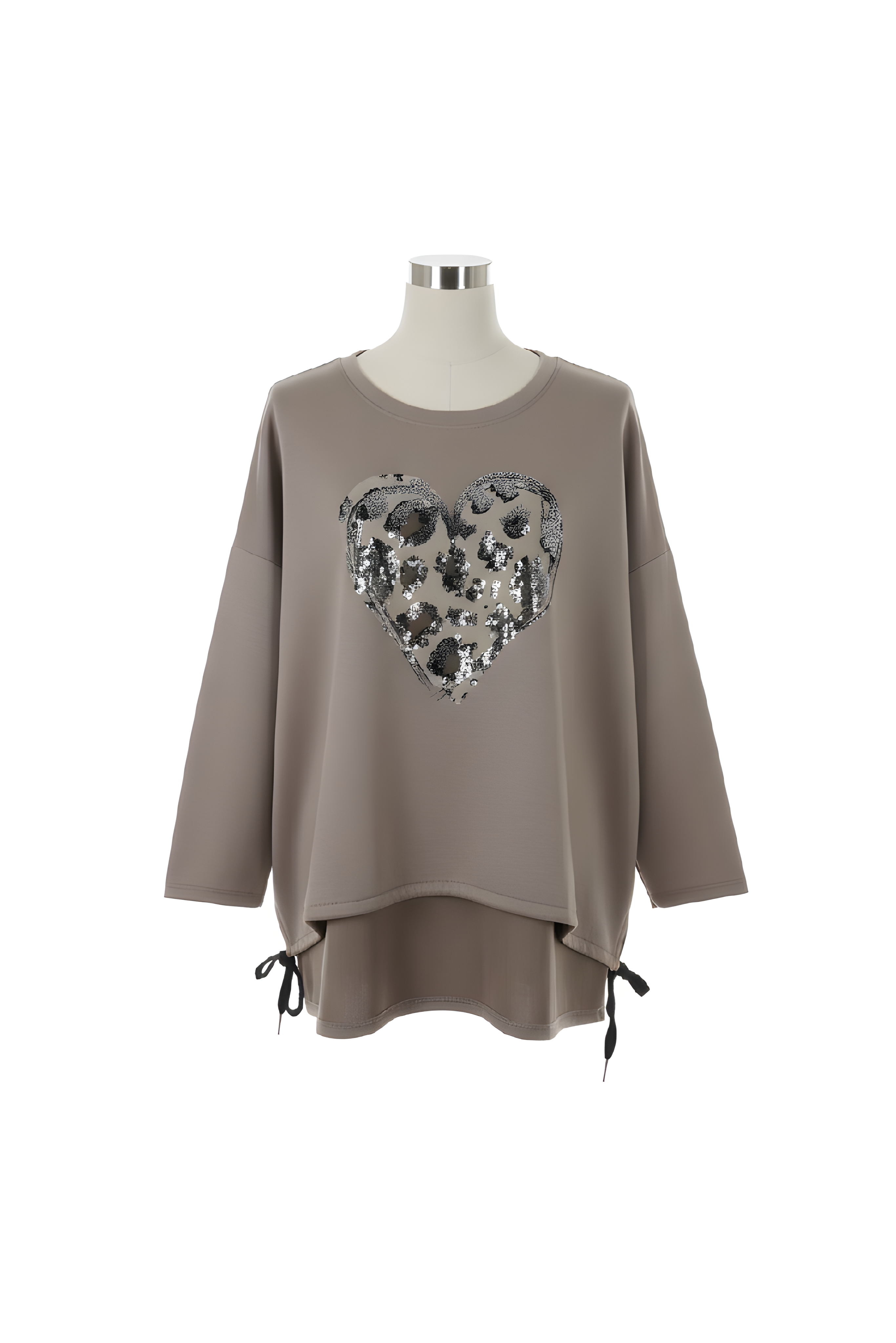 Soft Scuba Sweatshirt with Rhinestone Detail