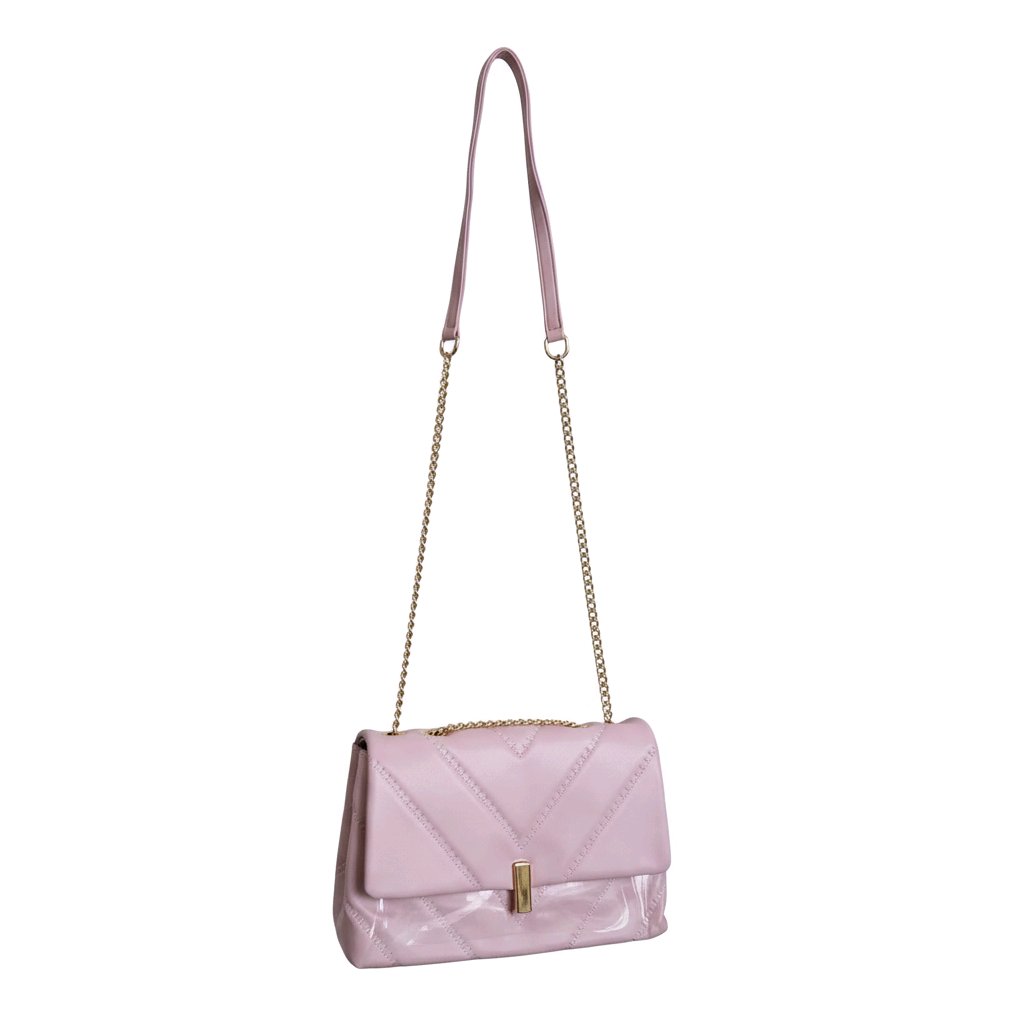 Long & Son London Braided Faux Leather Satchel Handbag with Gold Chain - Available in 10 Colours