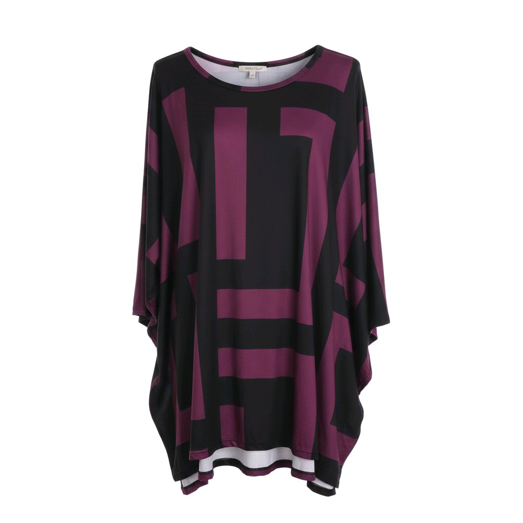 Women's 3/4 Sleeve Tunic - Soft Stretch Comfort Fit