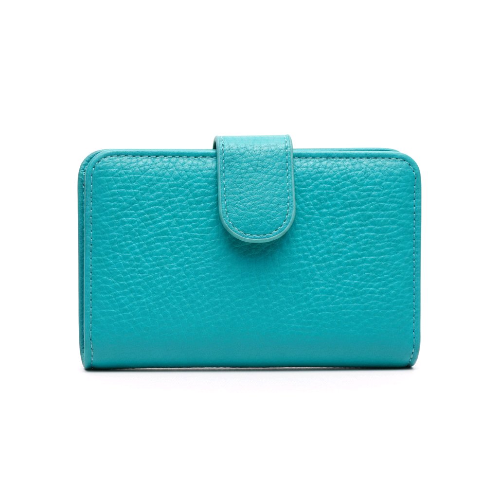 Long&Son Women's Vegan Leather Wallet with Zip Coin Pocket