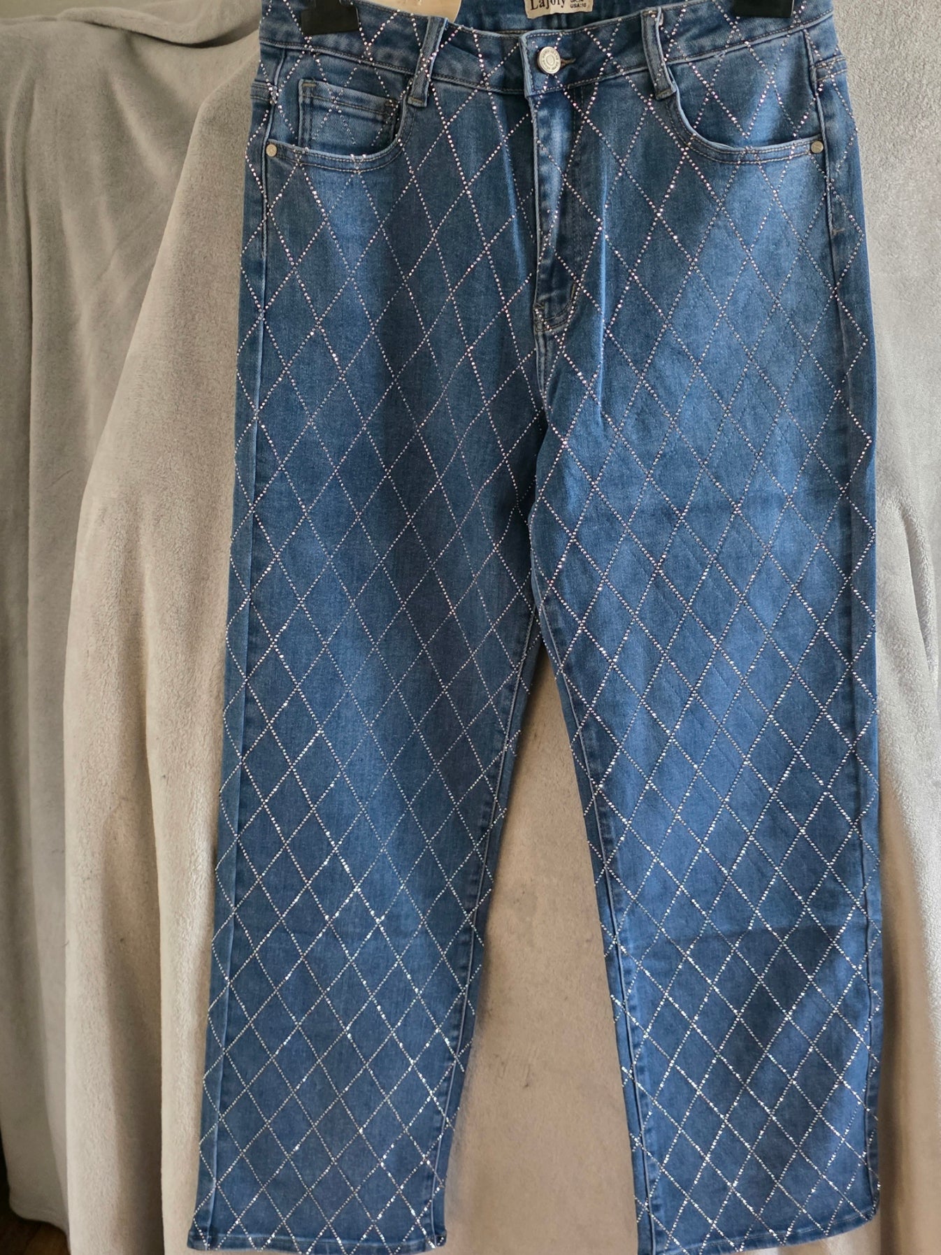 Lajoly Wide Leg Jeans - Blue - Sizes 36-42 (UK 8-14)