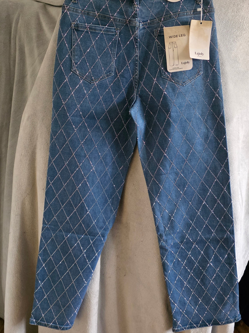 Lajoly Wide Leg Jeans - Blue - Sizes 36-42 (UK 8-14)