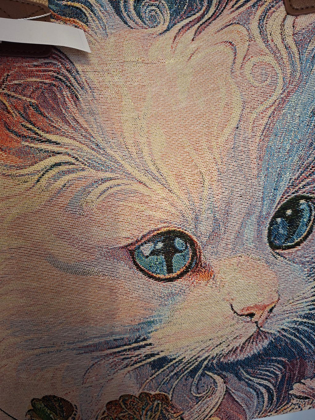 Cat Lovers Embroidered Canvas Tote Bag