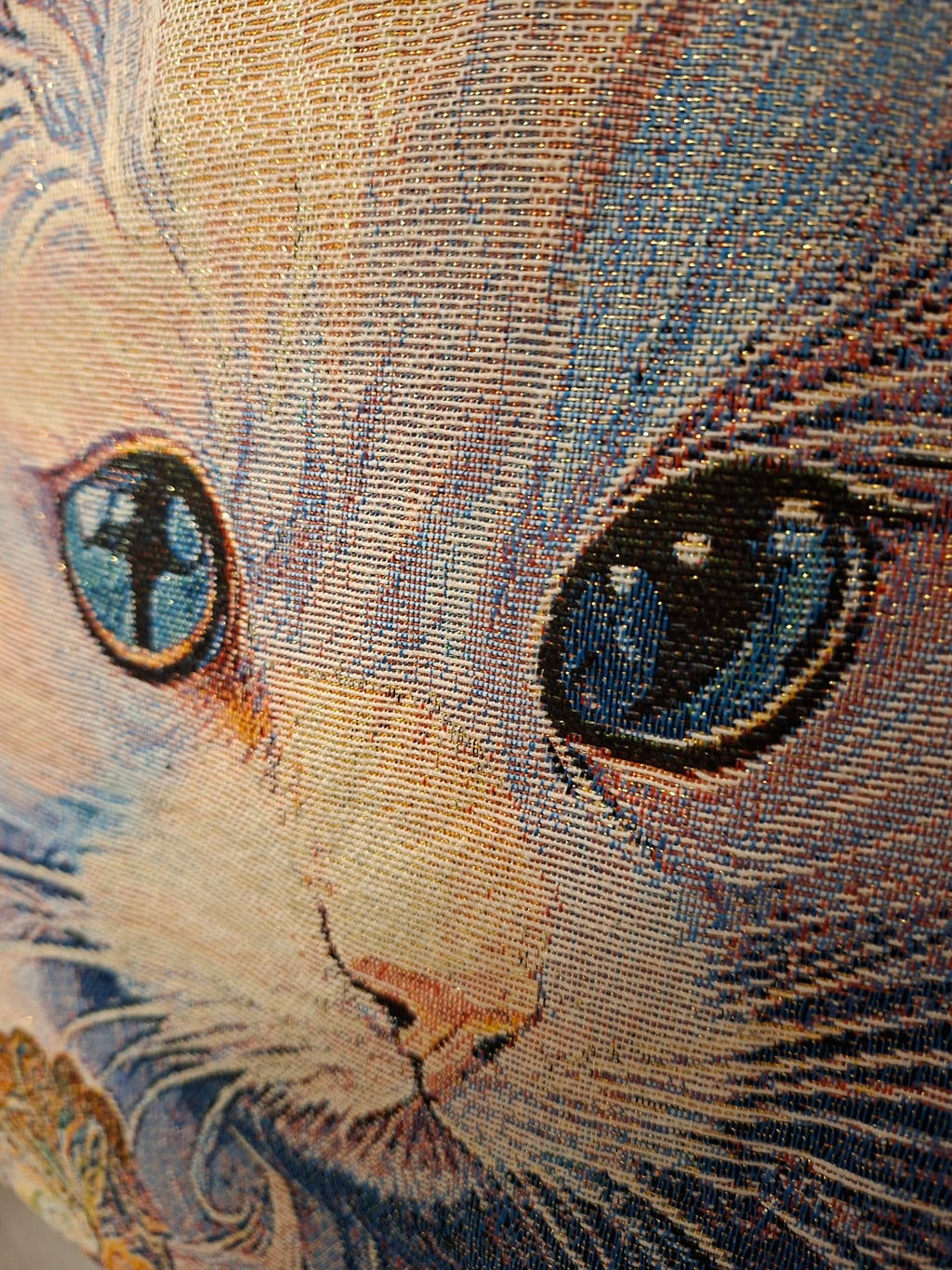 Cat Lovers Embroidered Canvas Tote Bag