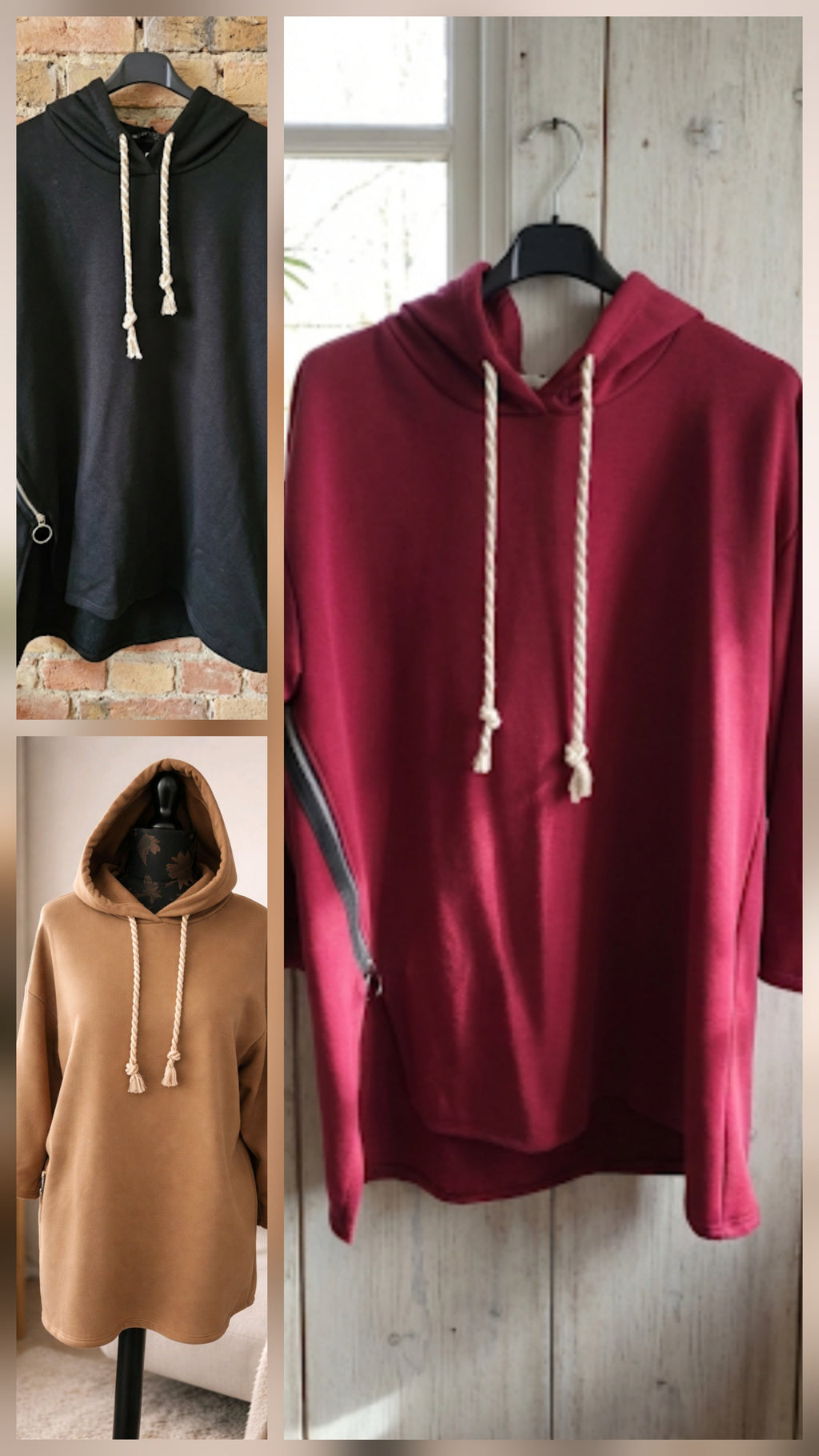 Premium Cotton Hoodie with Decorative Zipper