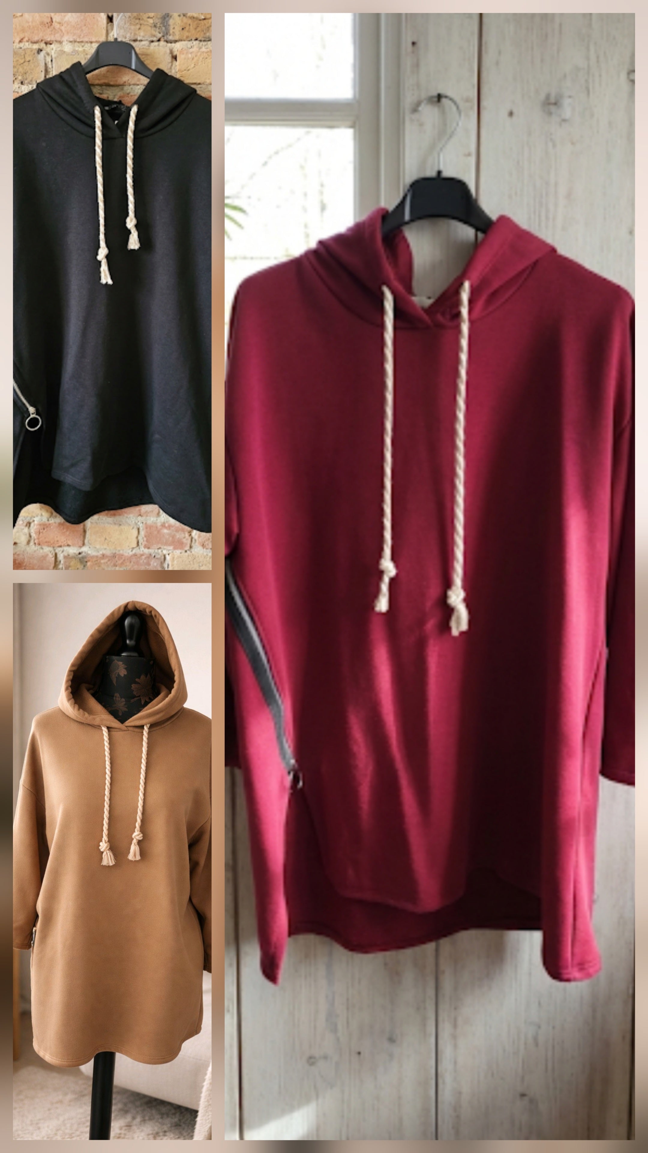 Premium Cotton Hoodie with Decorative Zipper