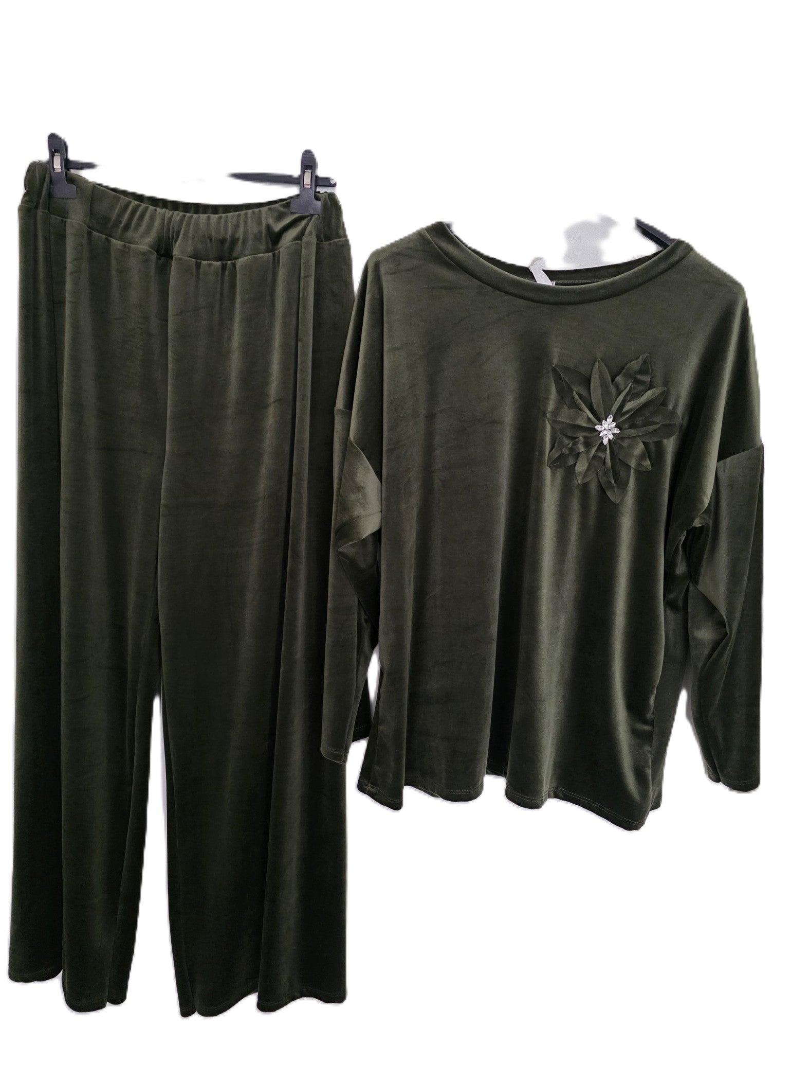 Luxe Velour Tracksuit Set - Viscose Elastane Blend