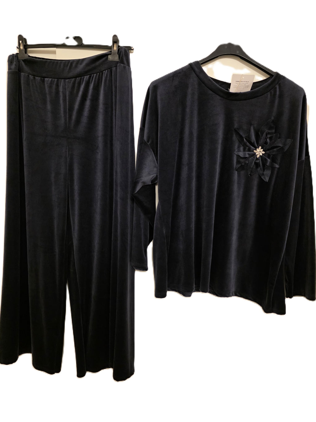 Luxe Velour Tracksuit Set - Viscose Elastane Blend