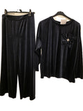 Luxe Velour Tracksuit Set - Viscose Elastane Blend