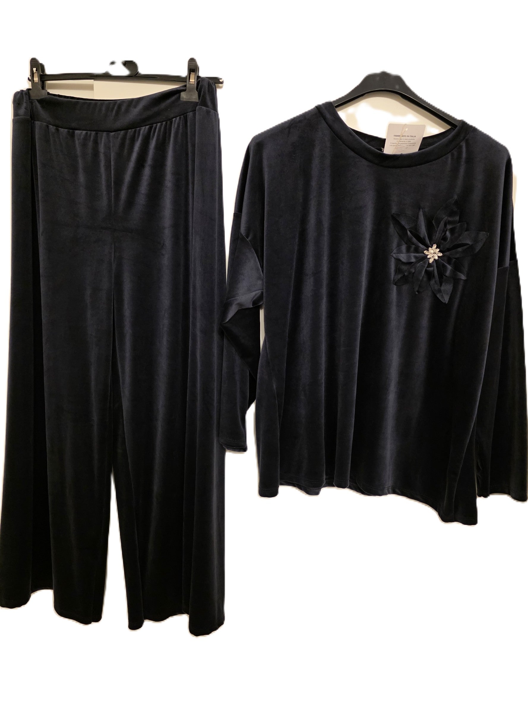 Luxe Velour Tracksuit Set - Viscose Elastane Blend