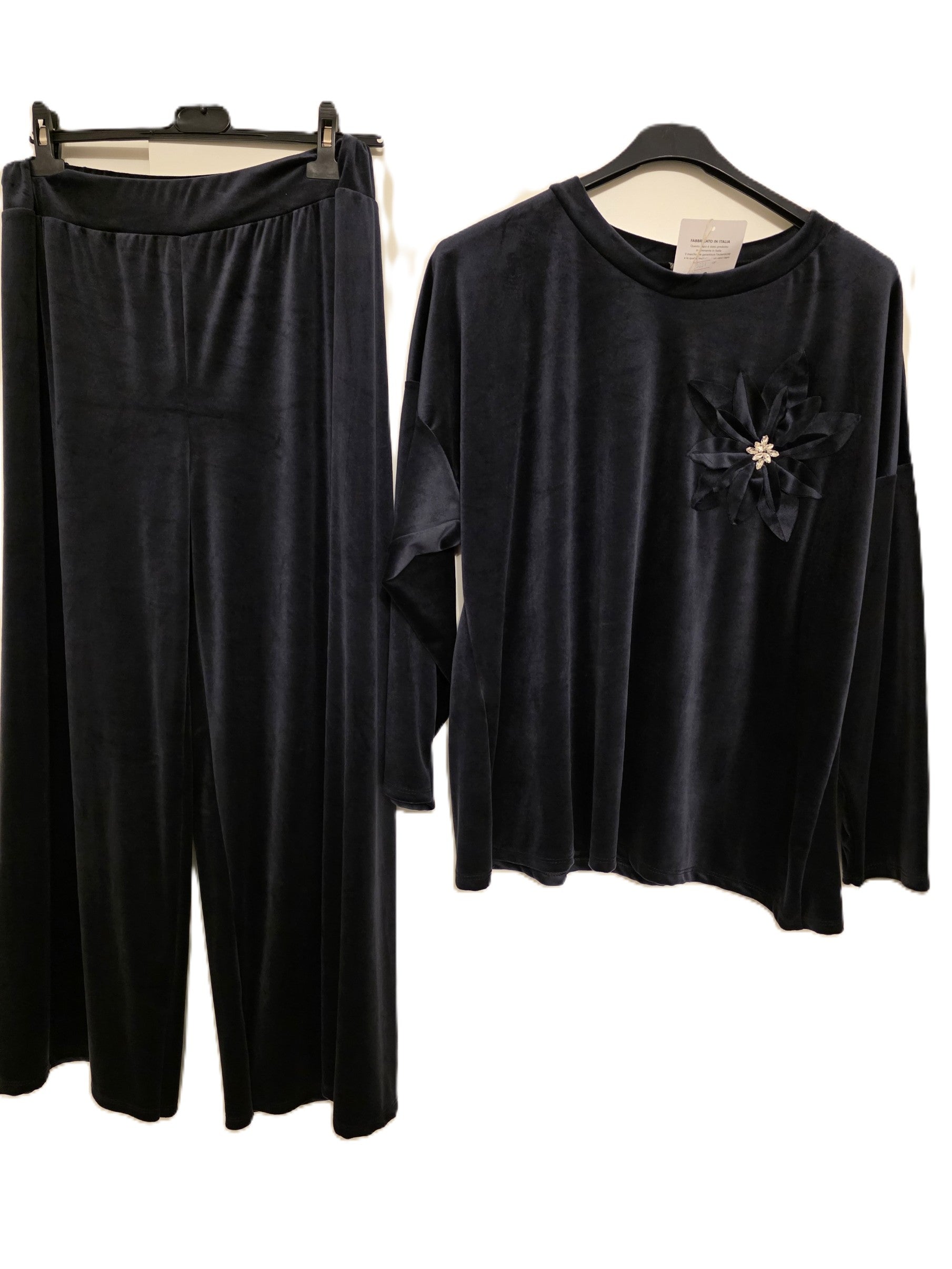 Luxe Velour Tracksuit Set - Viscose Elastane Blend