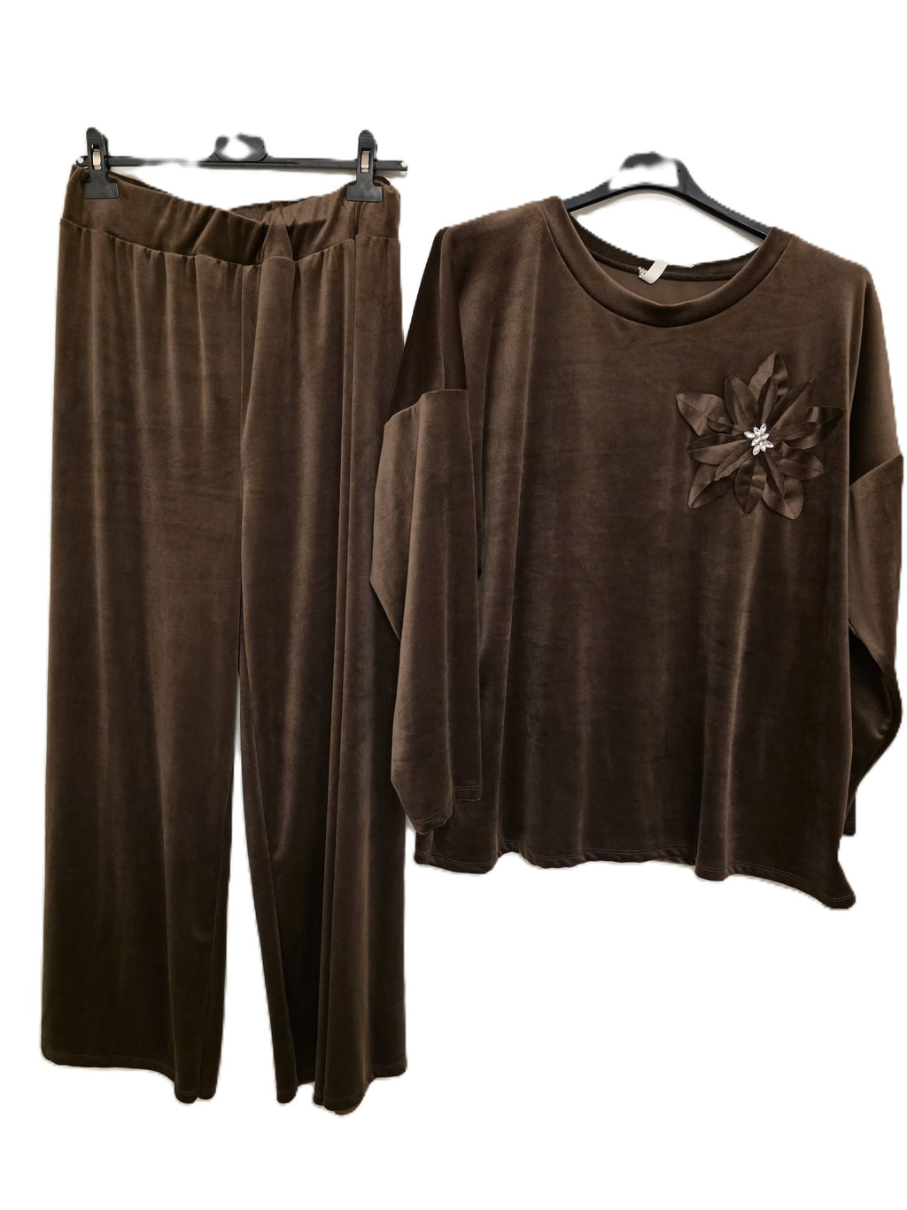 Luxe Velour Tracksuit Set - Viscose Elastane Blend