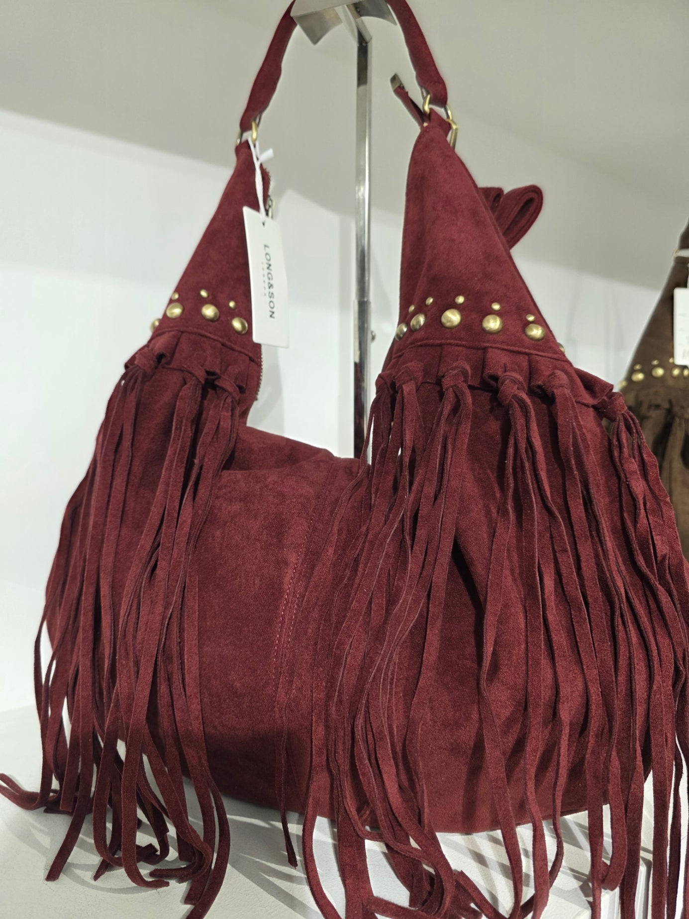 Women's Fringe Hobo Bag - Long & Son Premium Collection