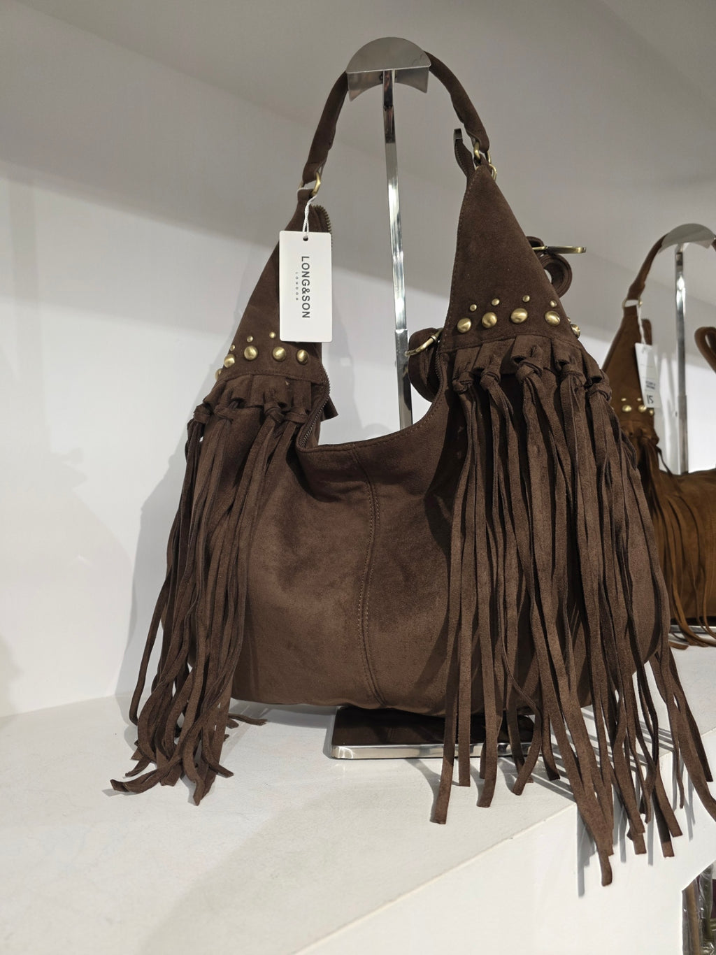 Women's Fringe Hobo Bag - Long & Son Premium Collection