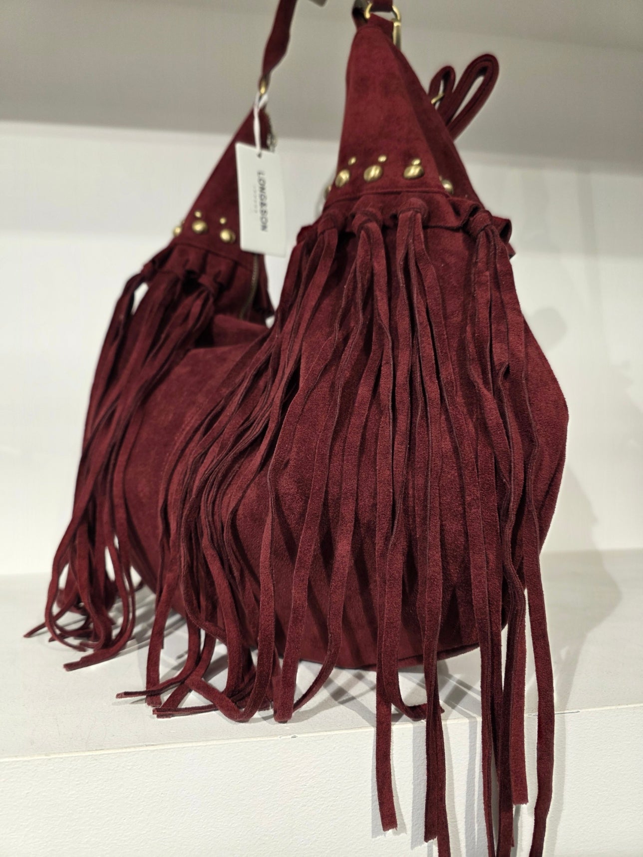 Women's Fringe Hobo Bag - Long & Son Premium Collection