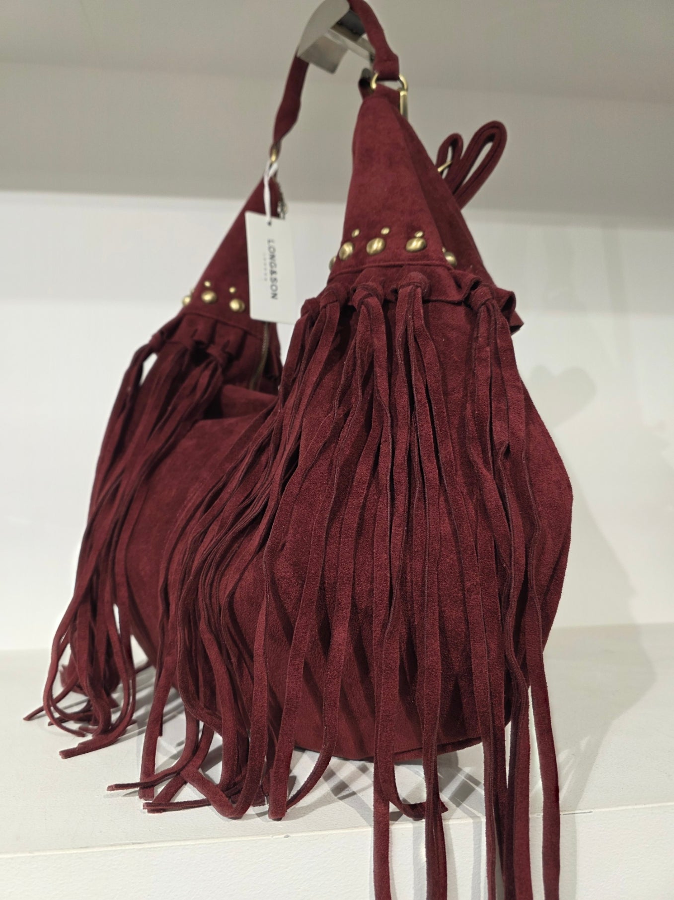 Women's Fringe Hobo Bag - Long & Son Premium Collection