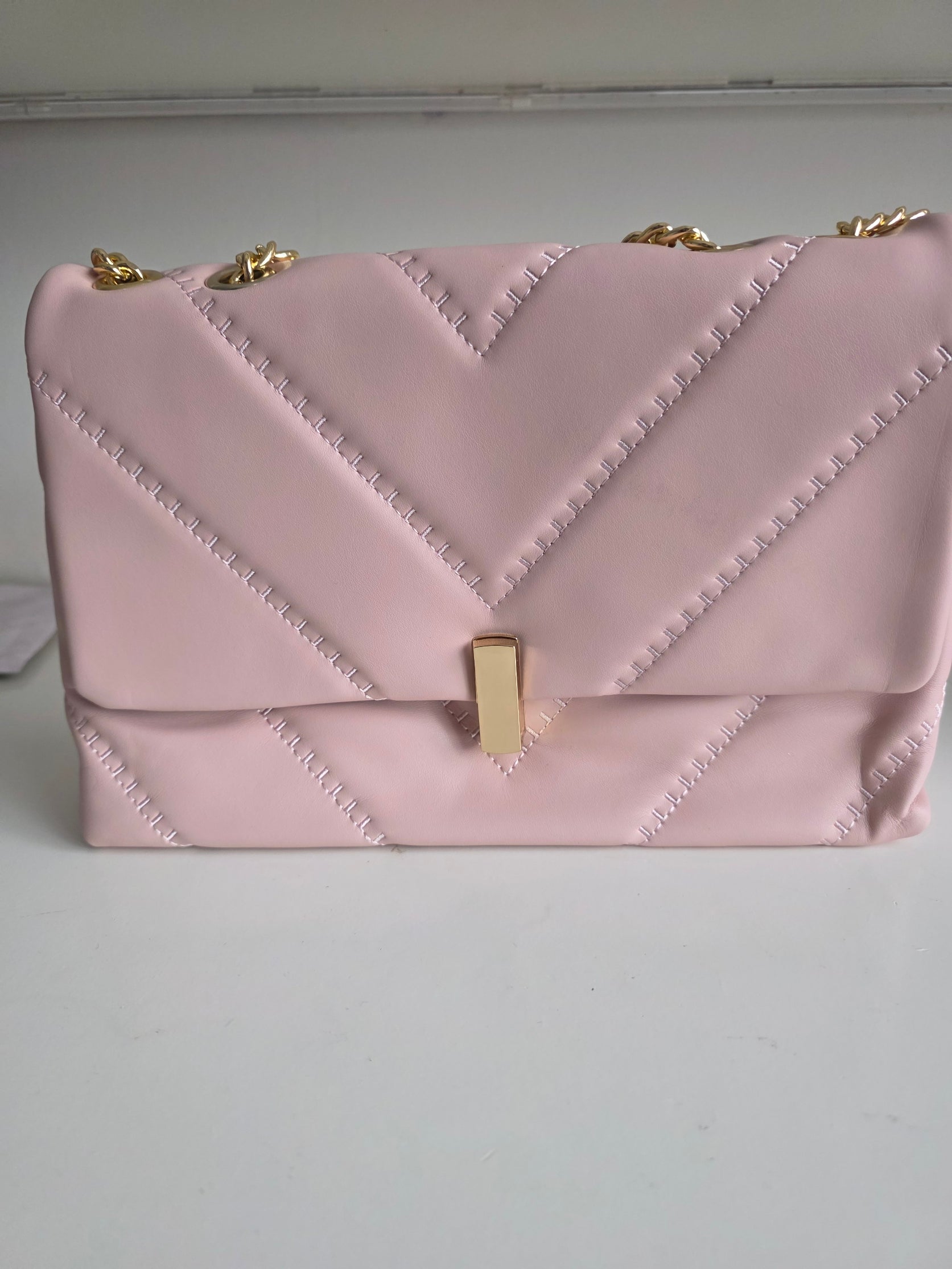 Long & Son London Braided Faux Leather Satchel Handbag with Gold Chain - Available in 10 Colours