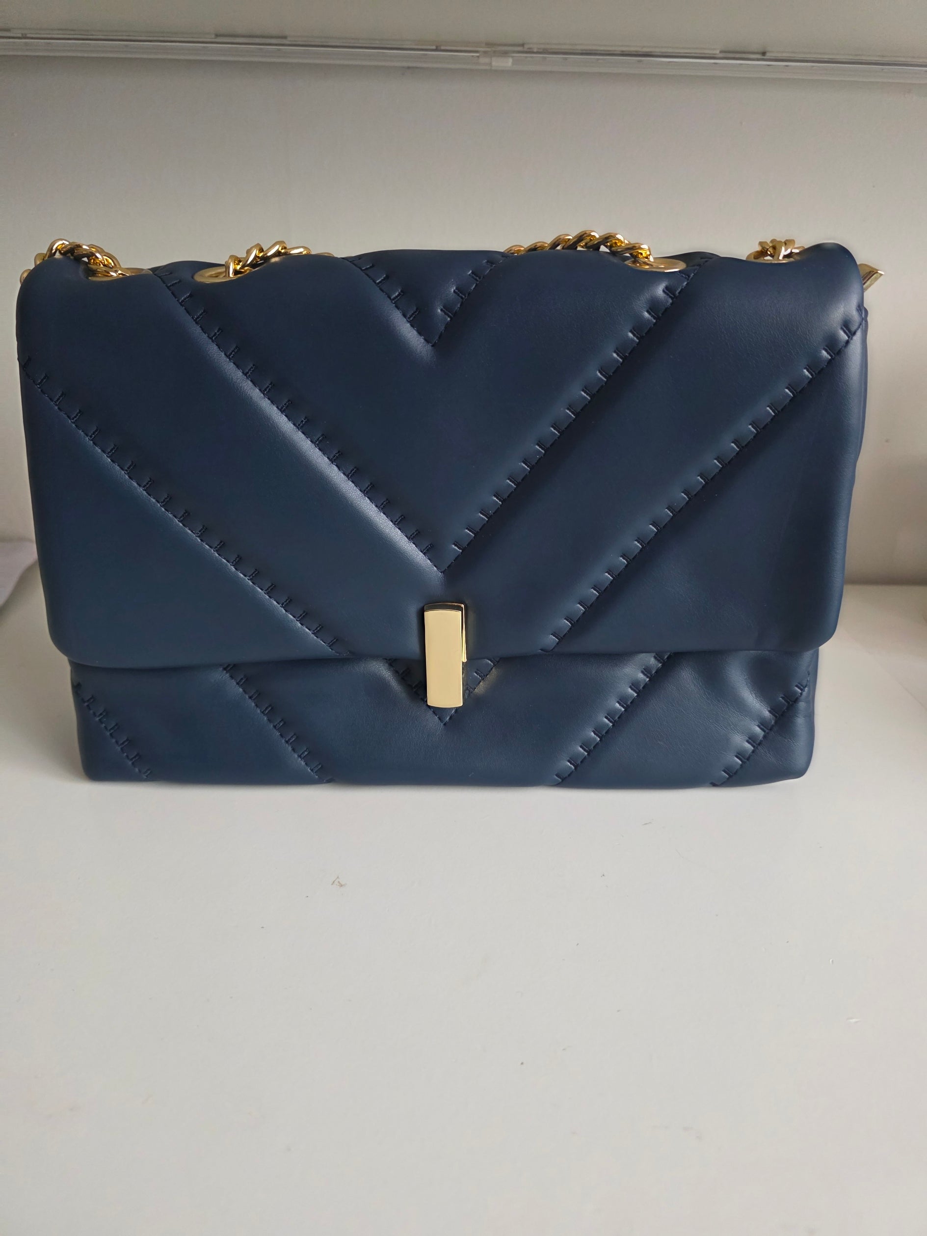 Long & Son London Braided Faux Leather Satchel Handbag with Gold Chain - Available in 10 Colours