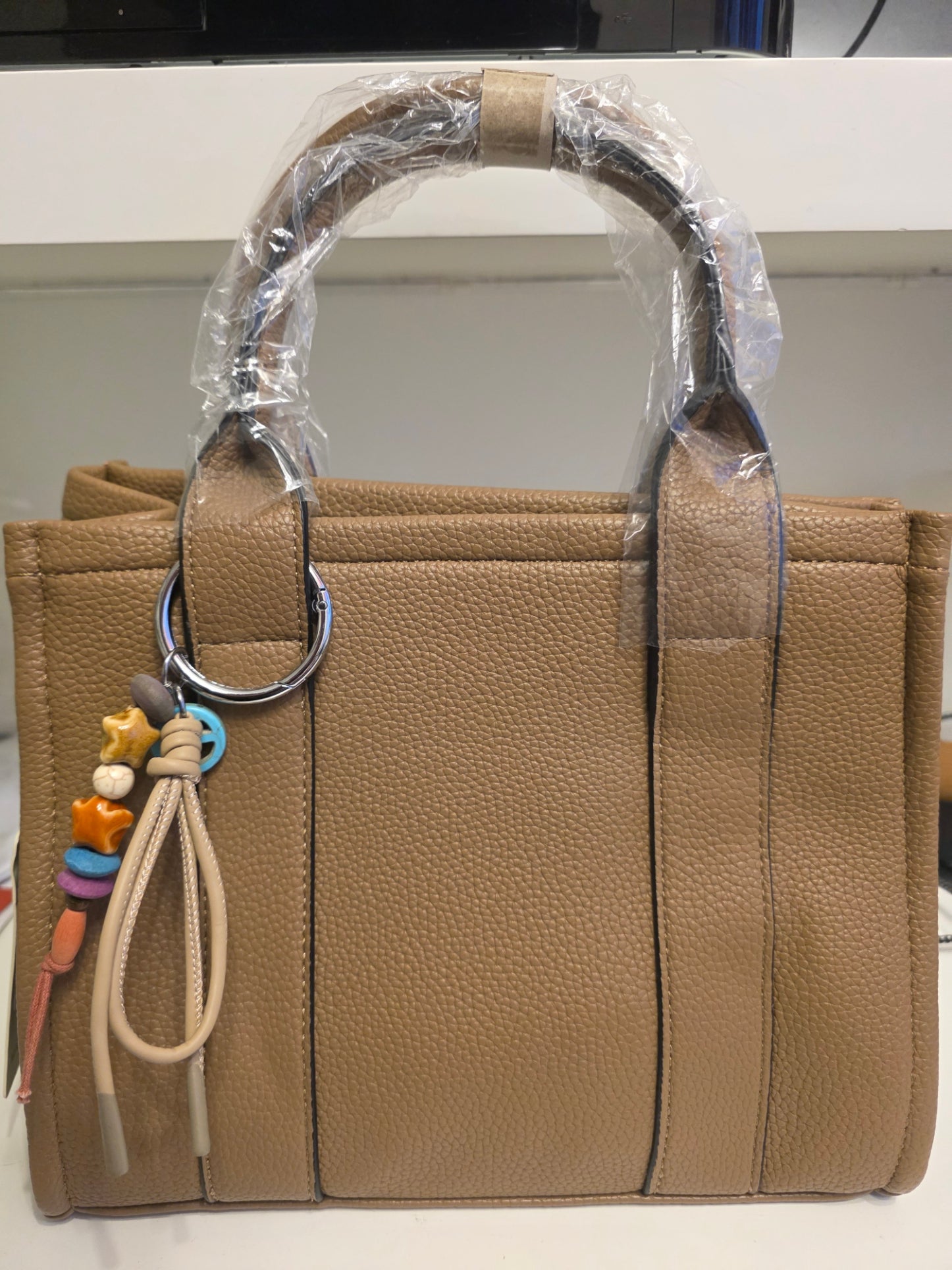 LONG&SON Women's Mini Tote Bag with Detachable Crossbody Strap