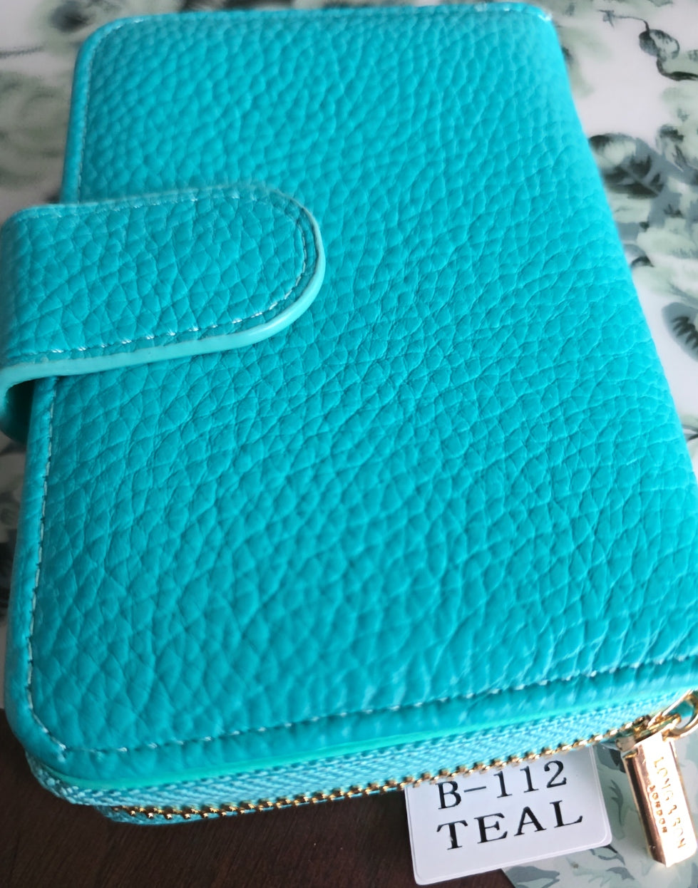 Long&Son Women's Vegan Leather Wallet with Zip Coin Pocket