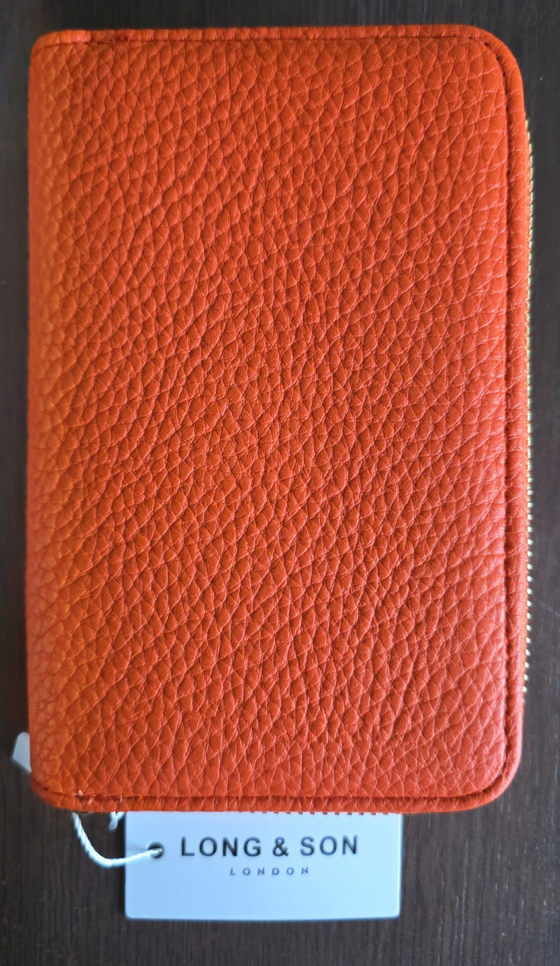 Long&Son Women's Vegan Leather Wallet with Zip Coin Pocket