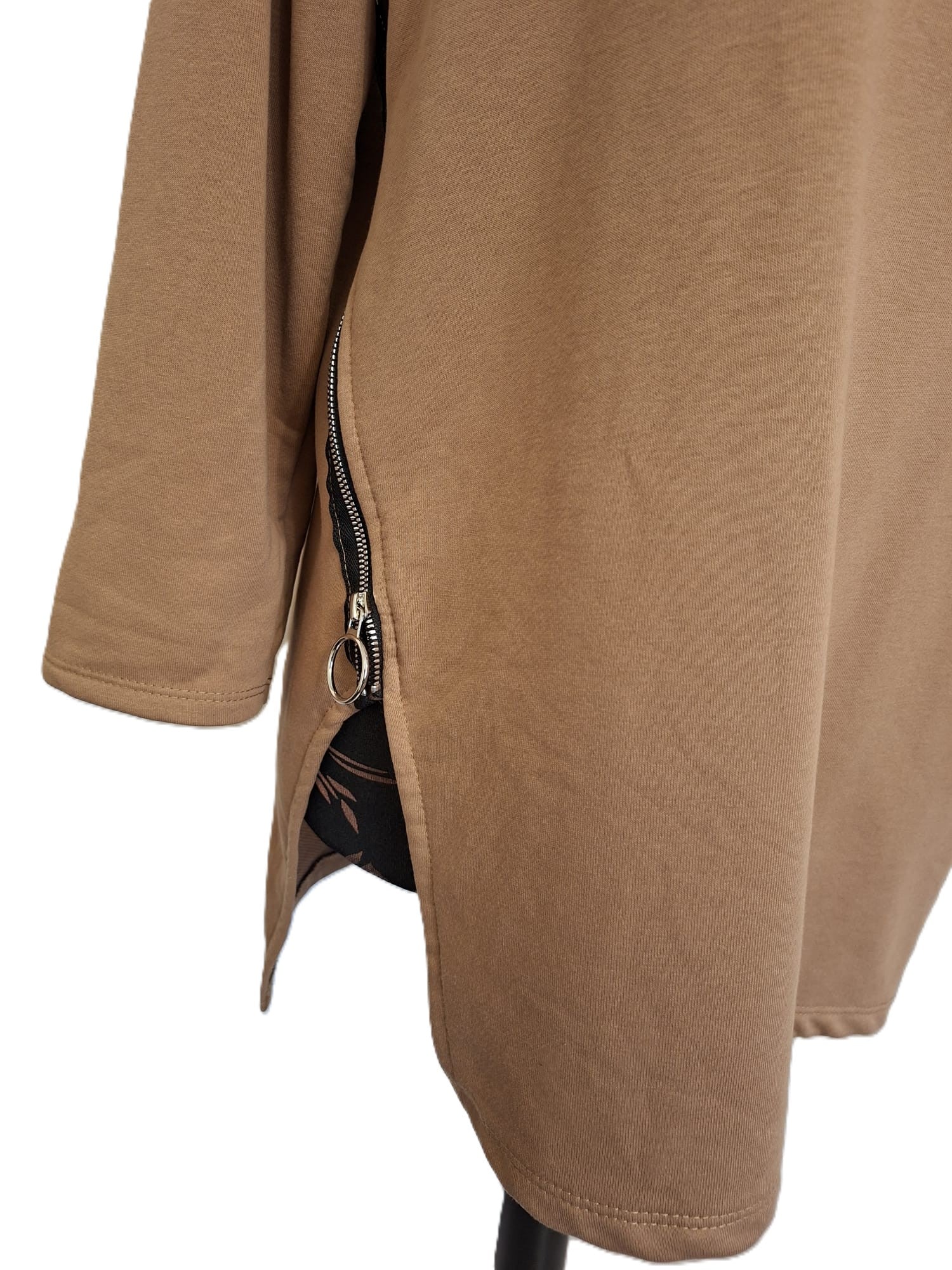 Premium Cotton Hoodie with Decorative Zipper