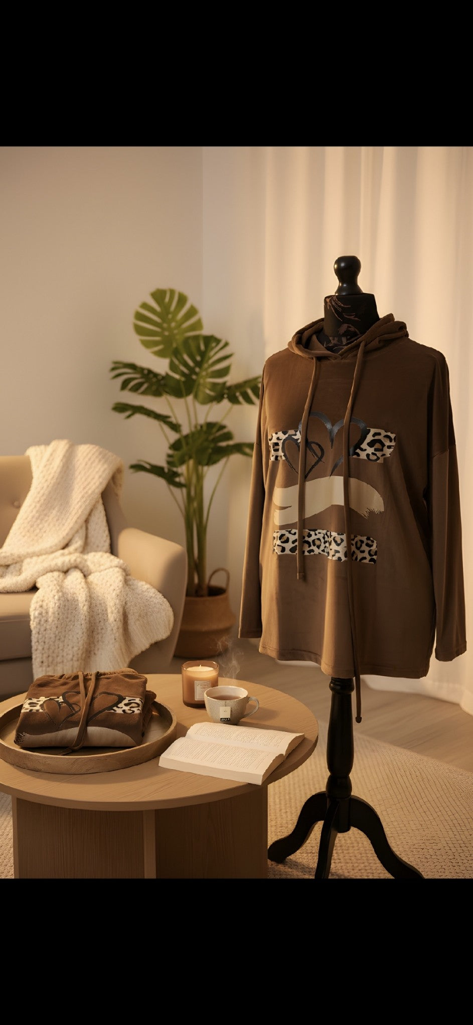 Velour Tracksuit Hoodie Set