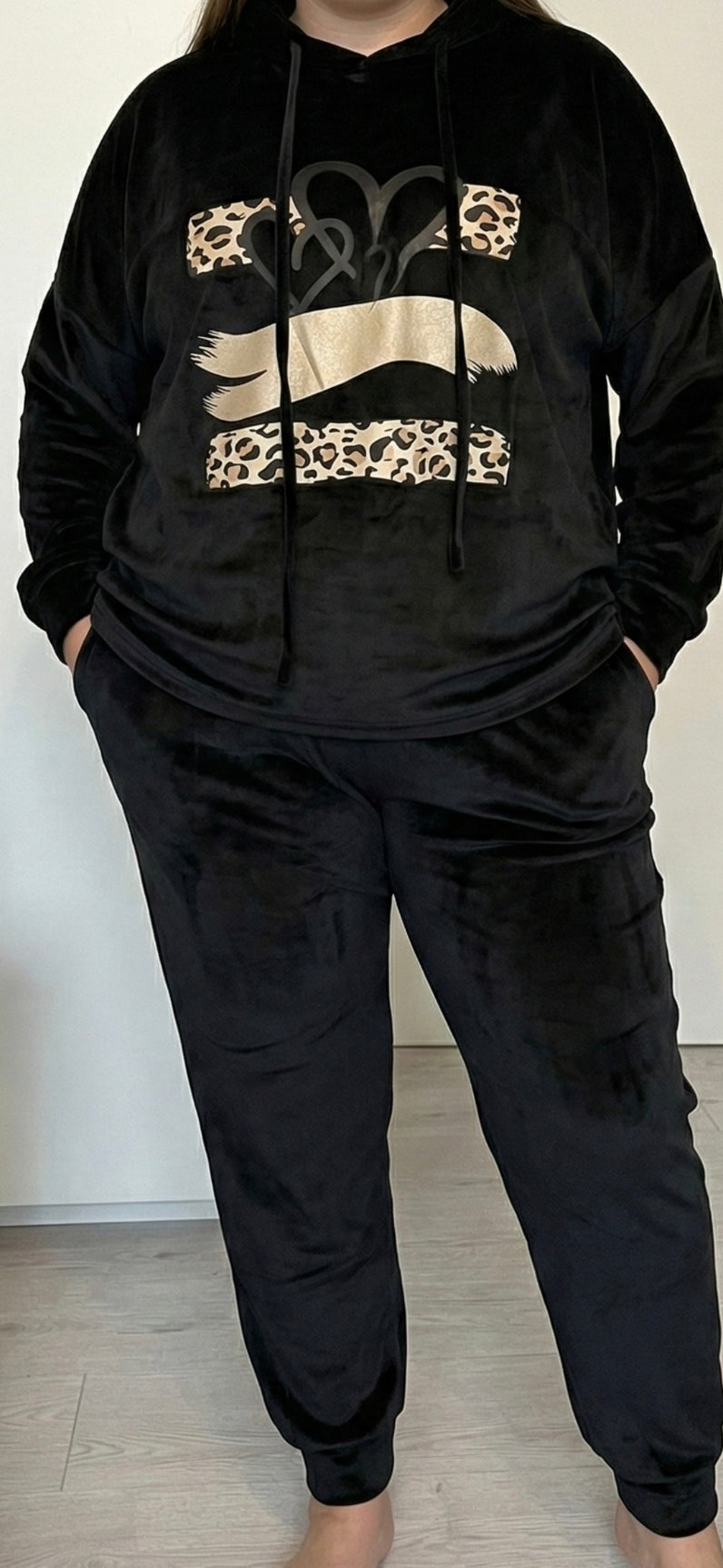 Velour Tracksuit Hoodie Set