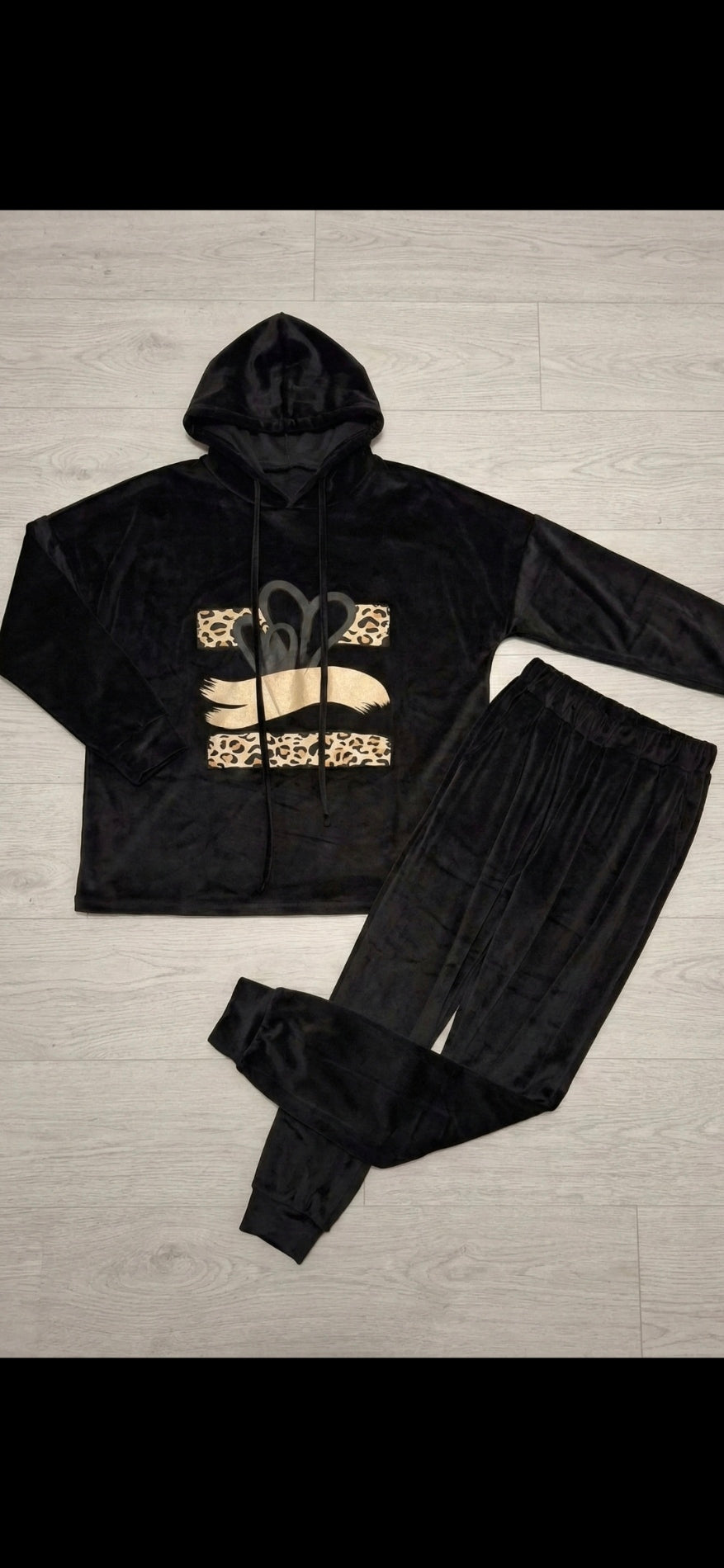 Velour Tracksuit Hoodie Set