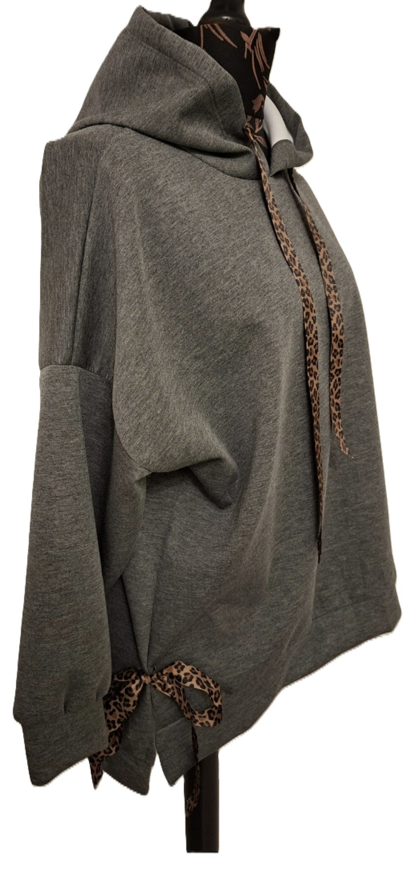 Scuba Hoodie - Navy Grey Beige - One Size Fits Up to 130cm Bust