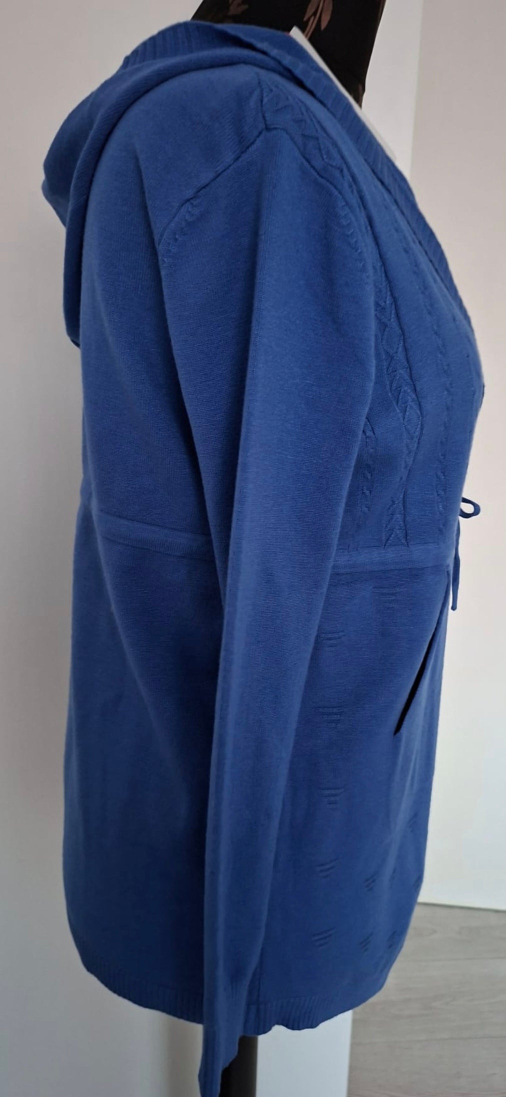 Hoodie Cardigan - Knit Long Sleeve - One Size - 3 Colours Available