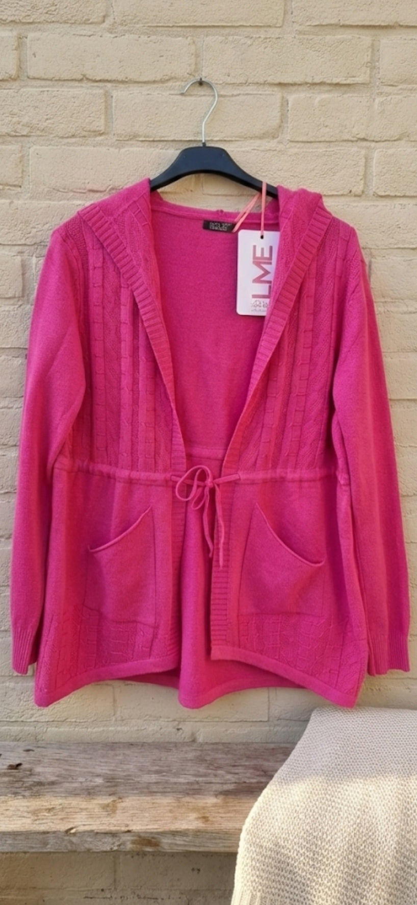Hoodie Cardigan - Knit Long Sleeve - One Size - 3 Colours Available