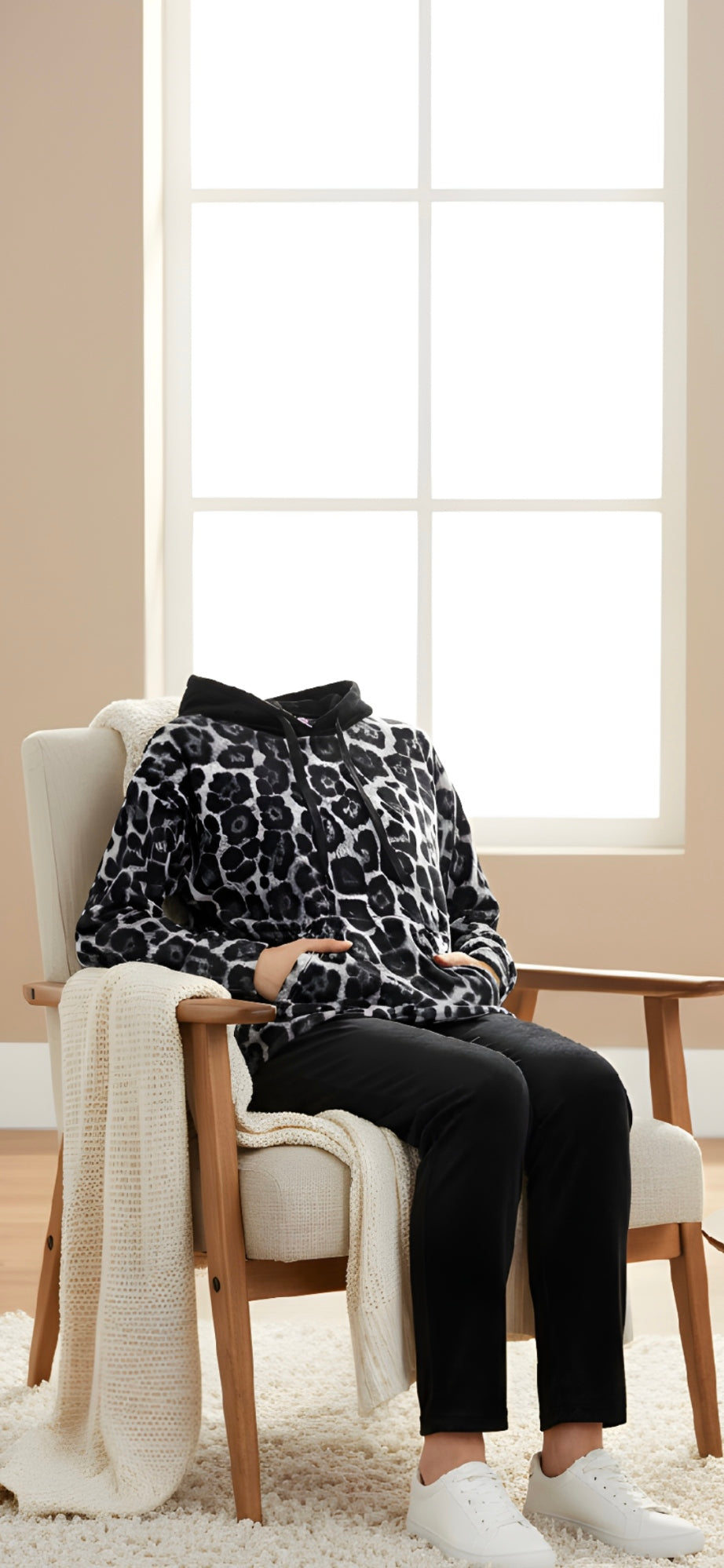 Velour tracksuit hoodie