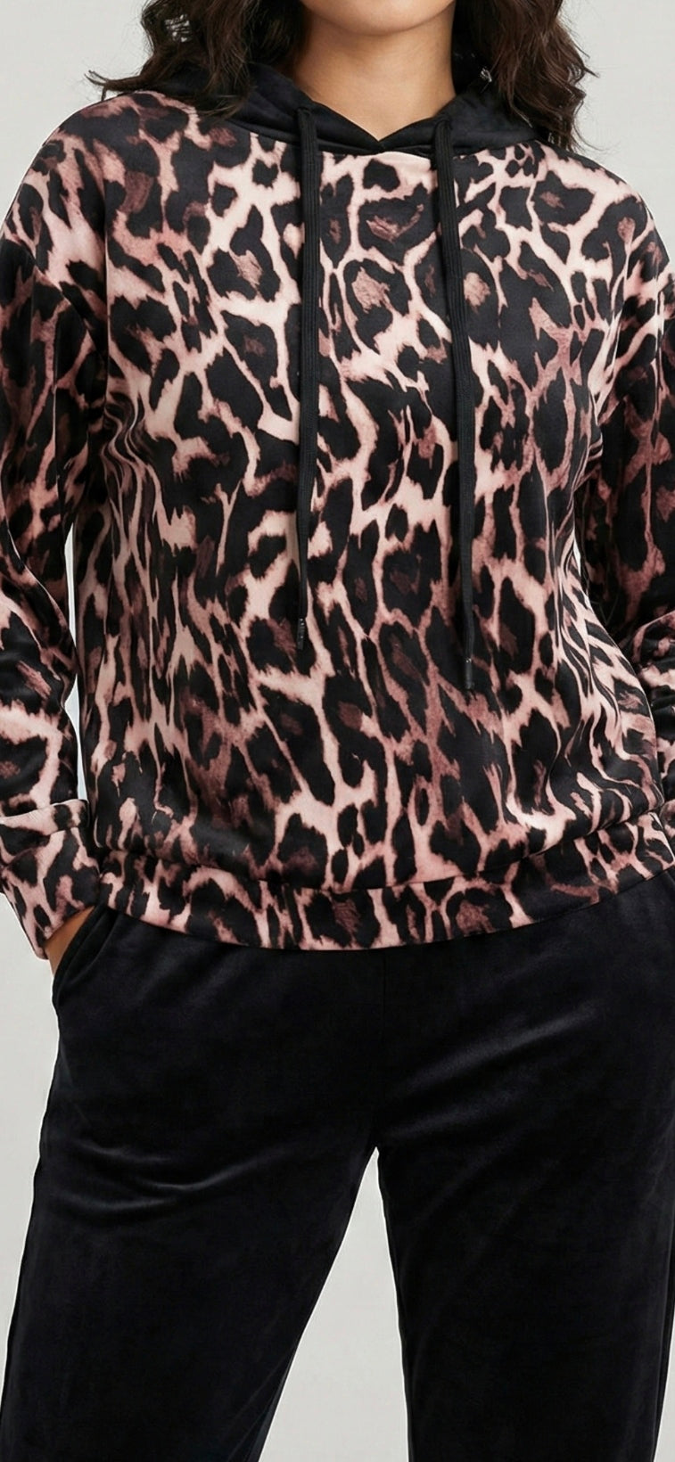 Velour tracksuit hoodie