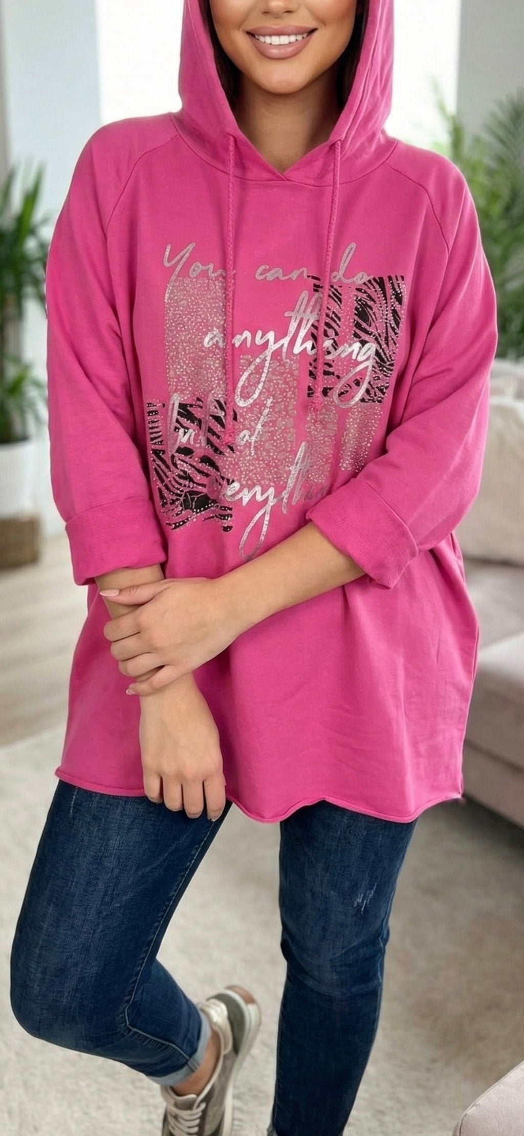 Stunning Hoodie with Sparkles on Front