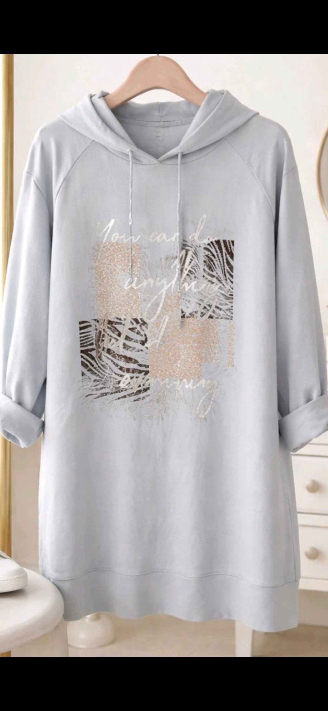 Stunning Hoodie with Sparkles on Front