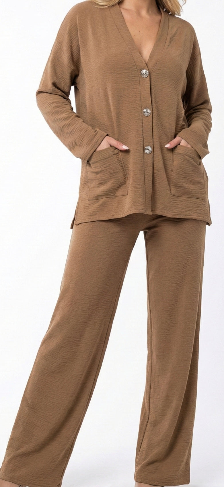 Beige Two-Piece Lounge Set - One Size (UK 14-18)