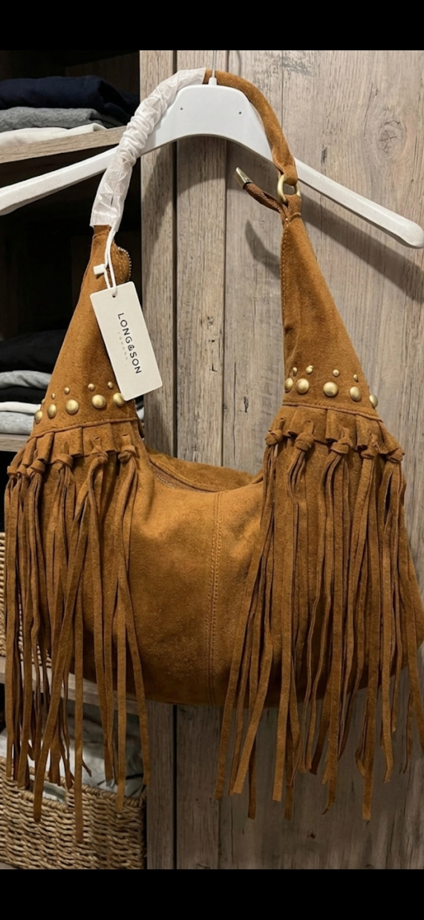 Women's Fringe Hobo Bag - Long & Son Premium Collection