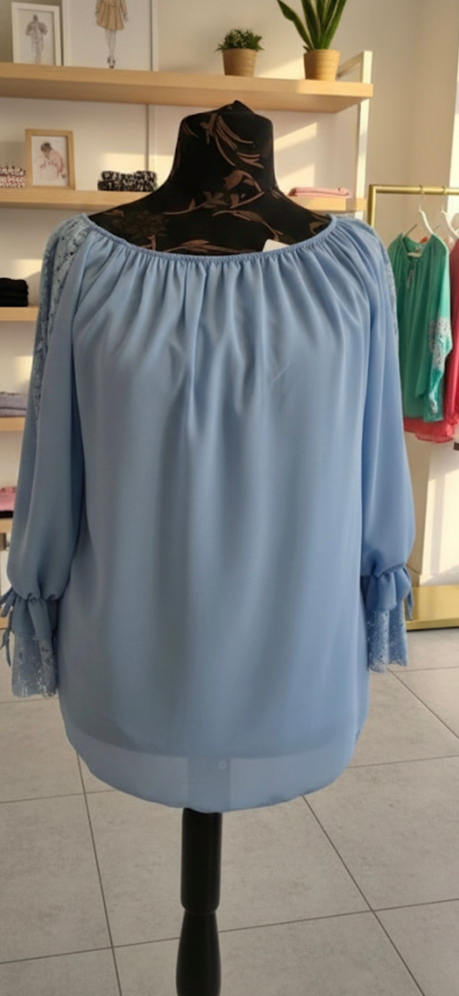 Elegant Lace Sleeve Blouse - Premium Women's Top