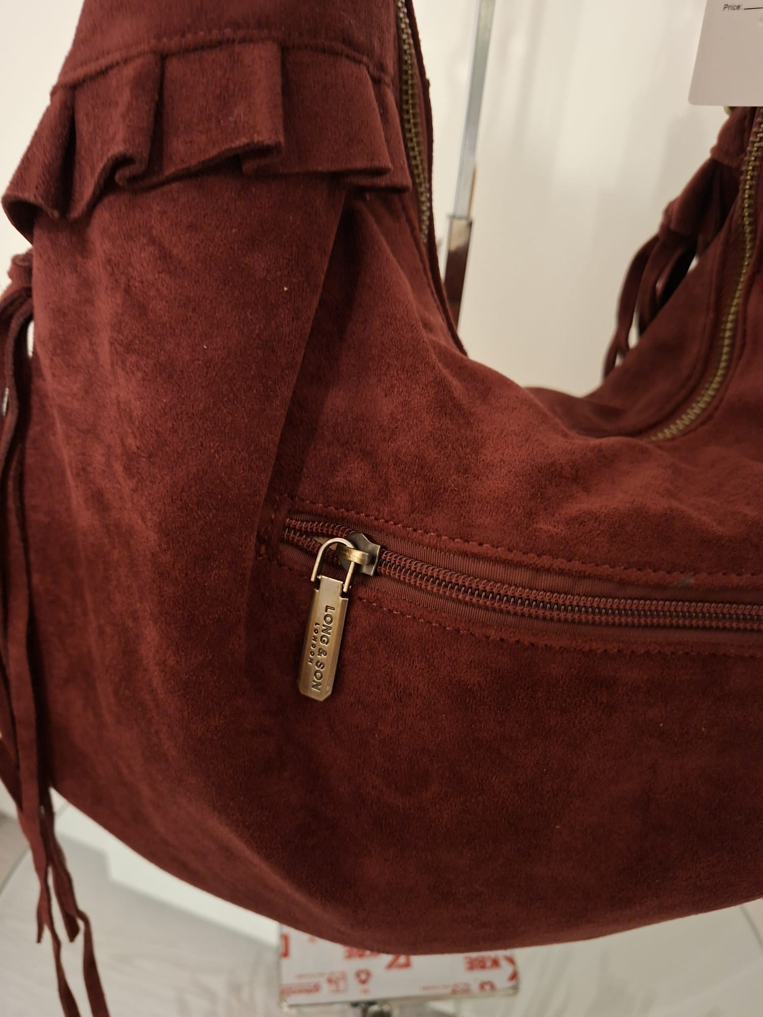 Women's Fringe Hobo Bag - Long & Son Premium Collection