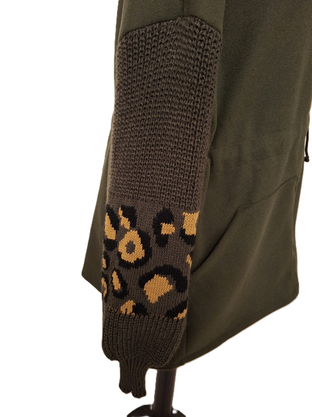 Animal Print Sleeve Coat Jacket - Plus Size 14-18