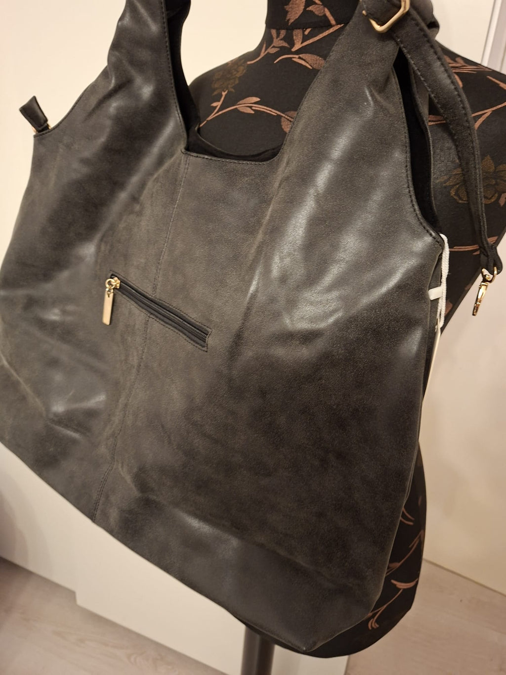 Women's Hobo Shoulder Bag - Long & Son London Premium Leather-Look Handbag