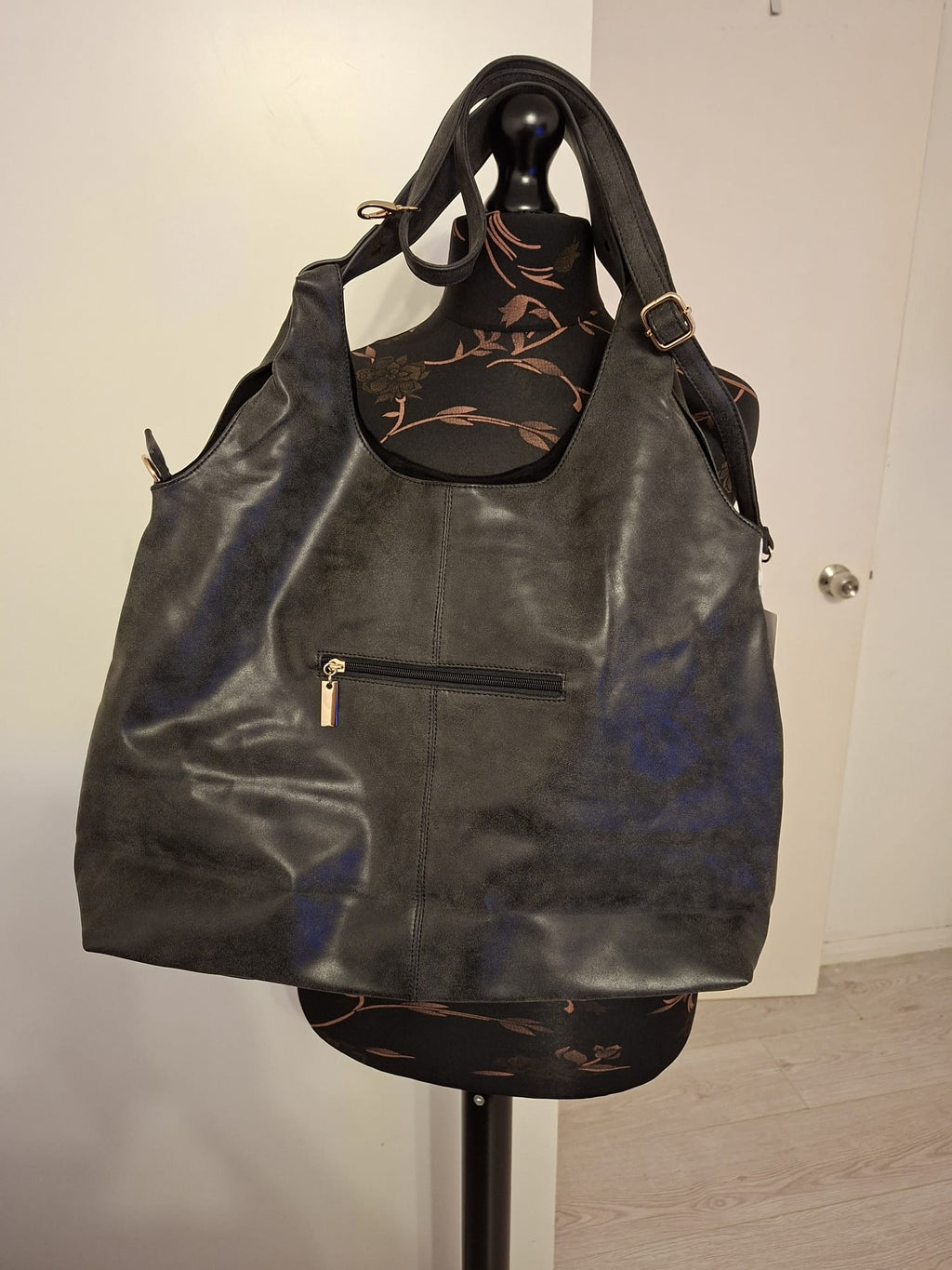 Women's Hobo Shoulder Bag - Long & Son London Premium Leather-Look Handbag