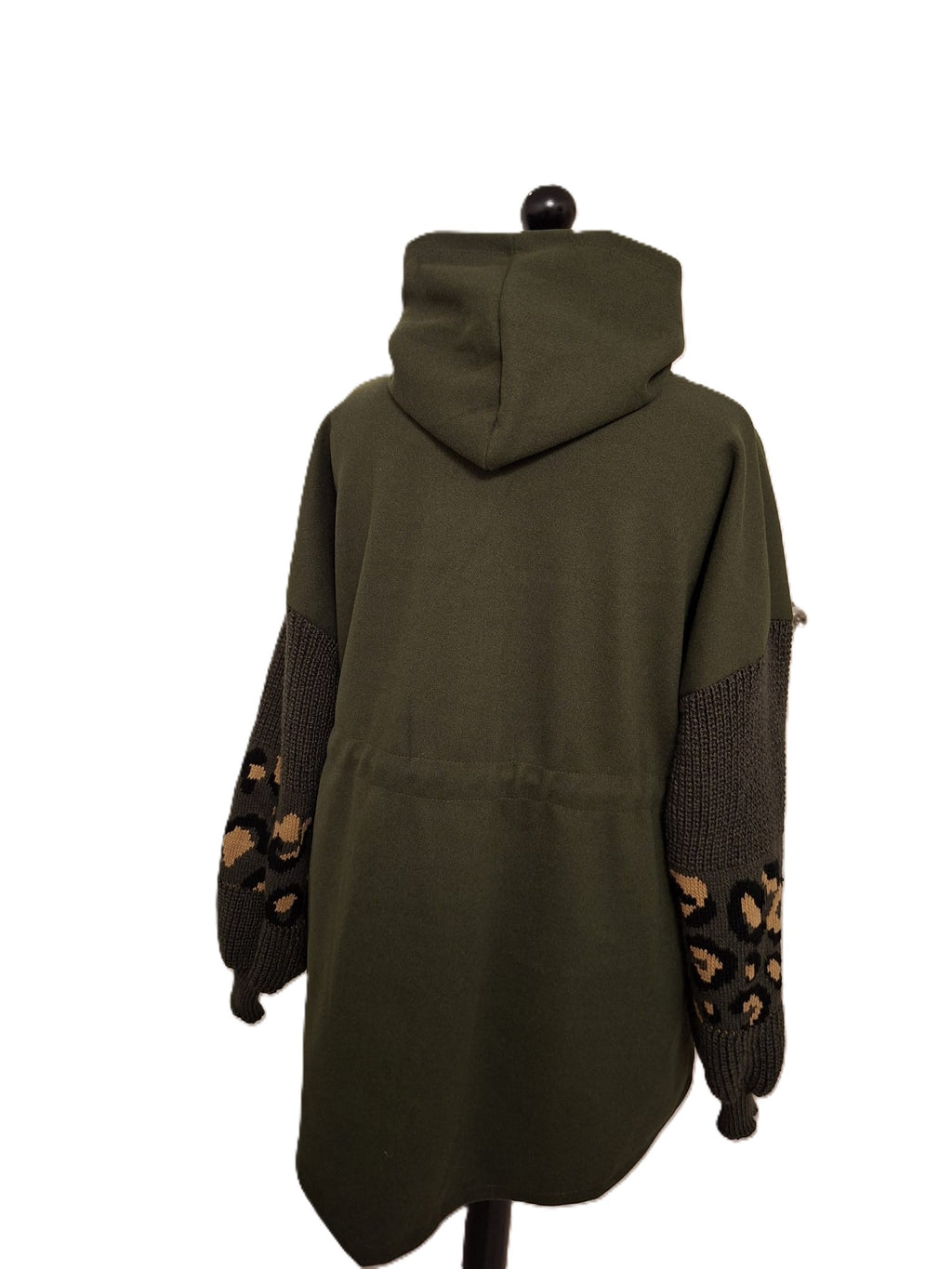 Animal Print Sleeve Coat Jacket - Plus Size 14-18