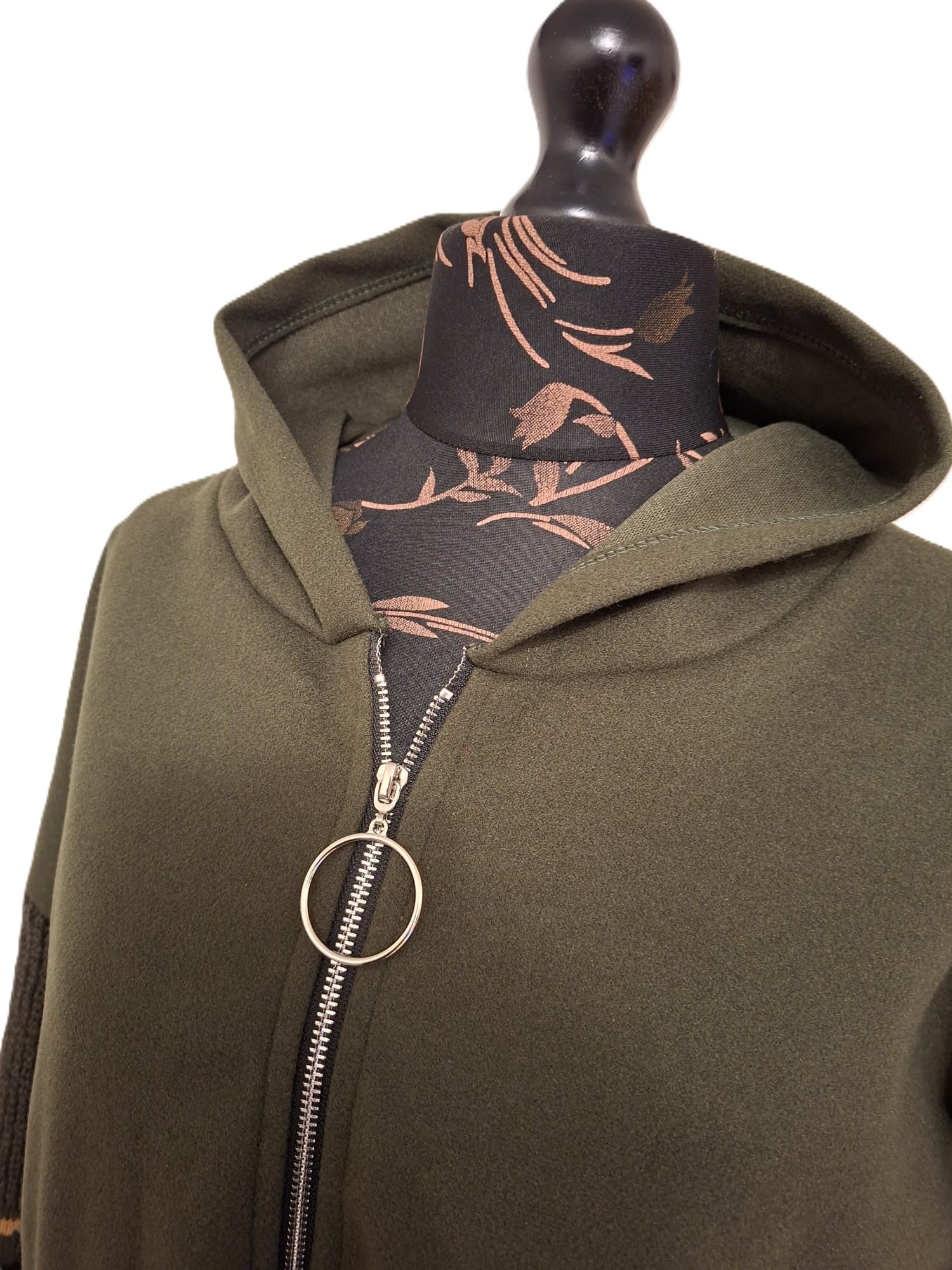 Animal Print Sleeve Coat Jacket - Plus Size 14-18