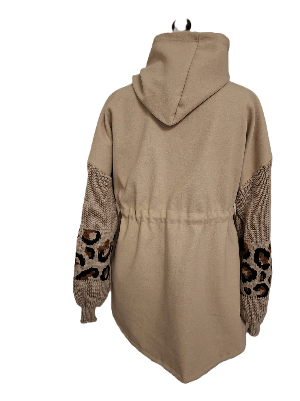 Animal Print Sleeve Coat Jacket - Plus Size 14-18